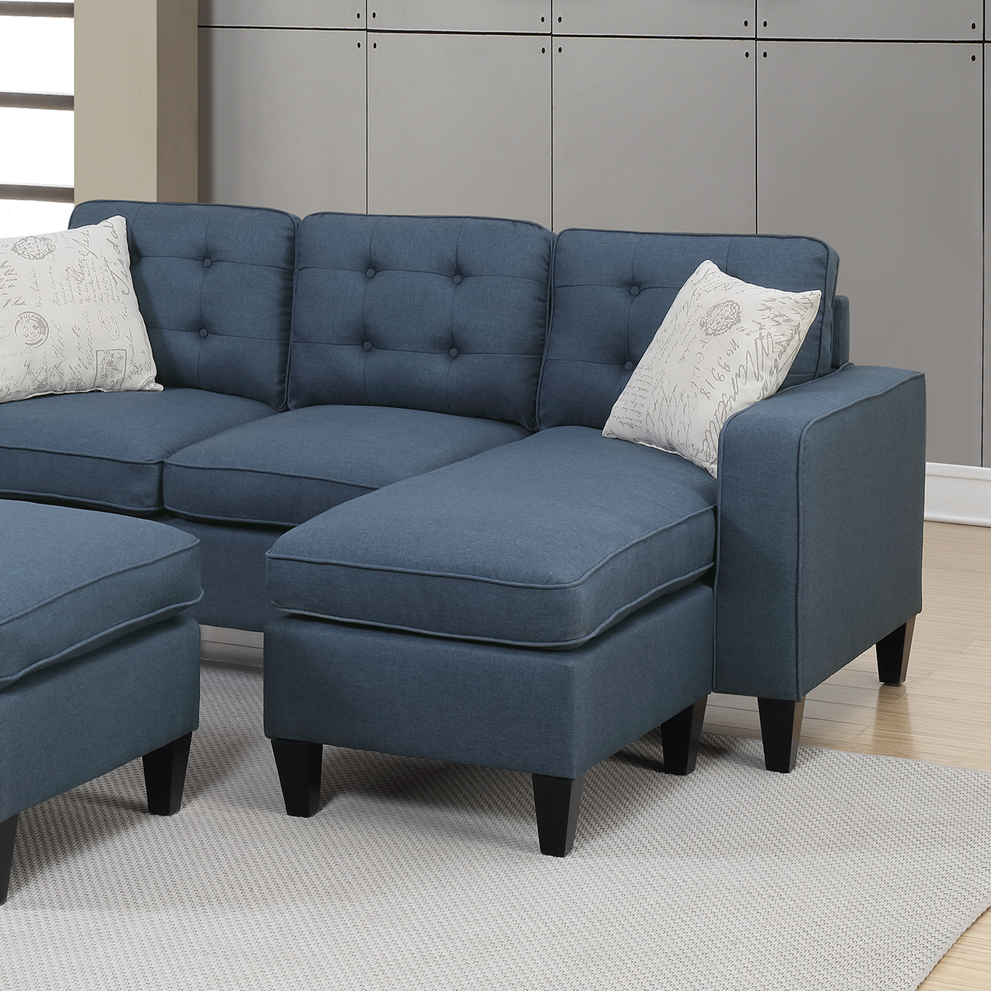 Avalon Sectional Sofa Set - Navy