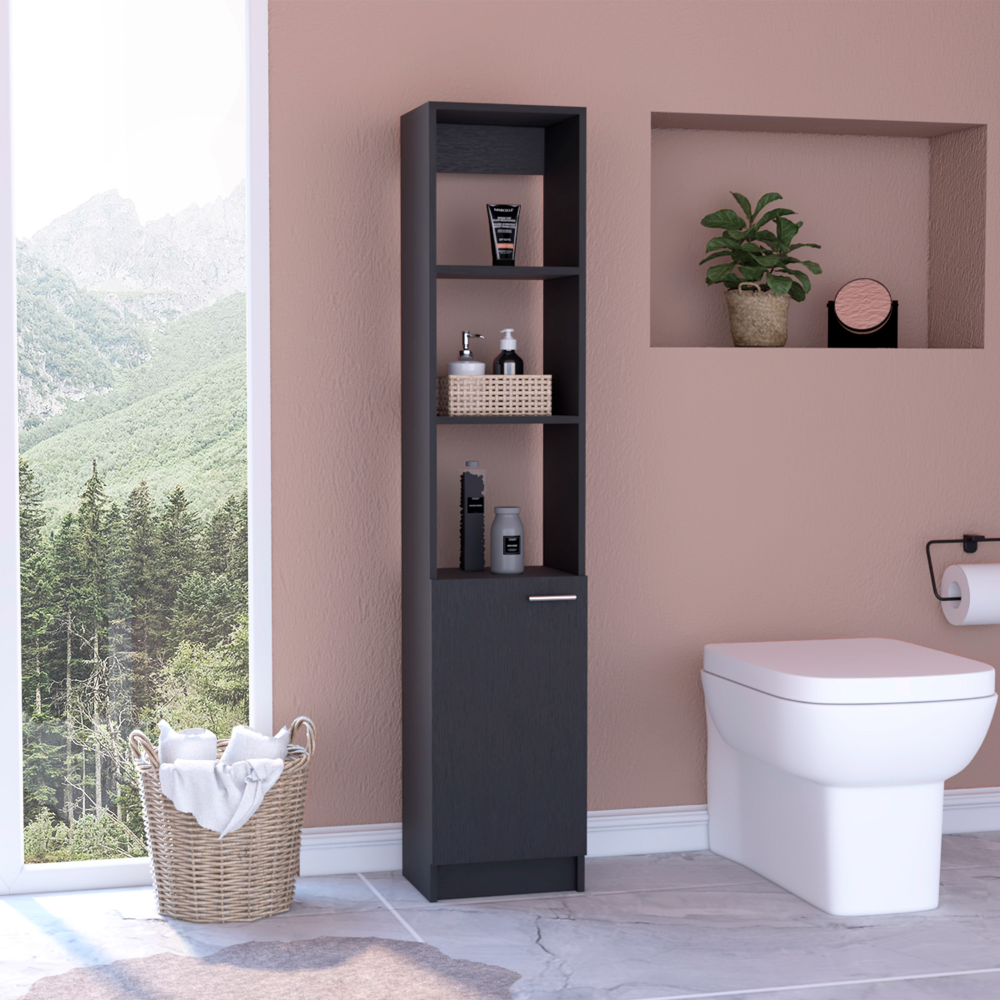Bello Single Door Cabinet - Black