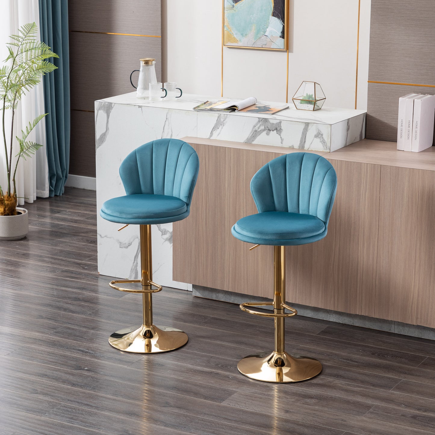 Triumph Bar Stools - Baby Blue Set of 2