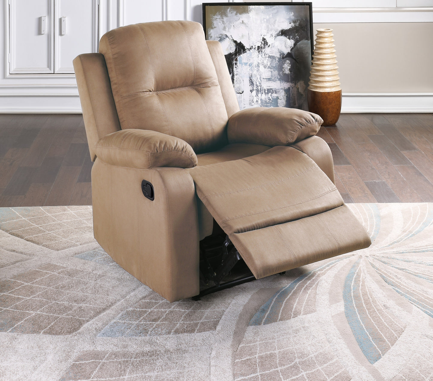 Freda Microfiber Motion Recliner - Peat