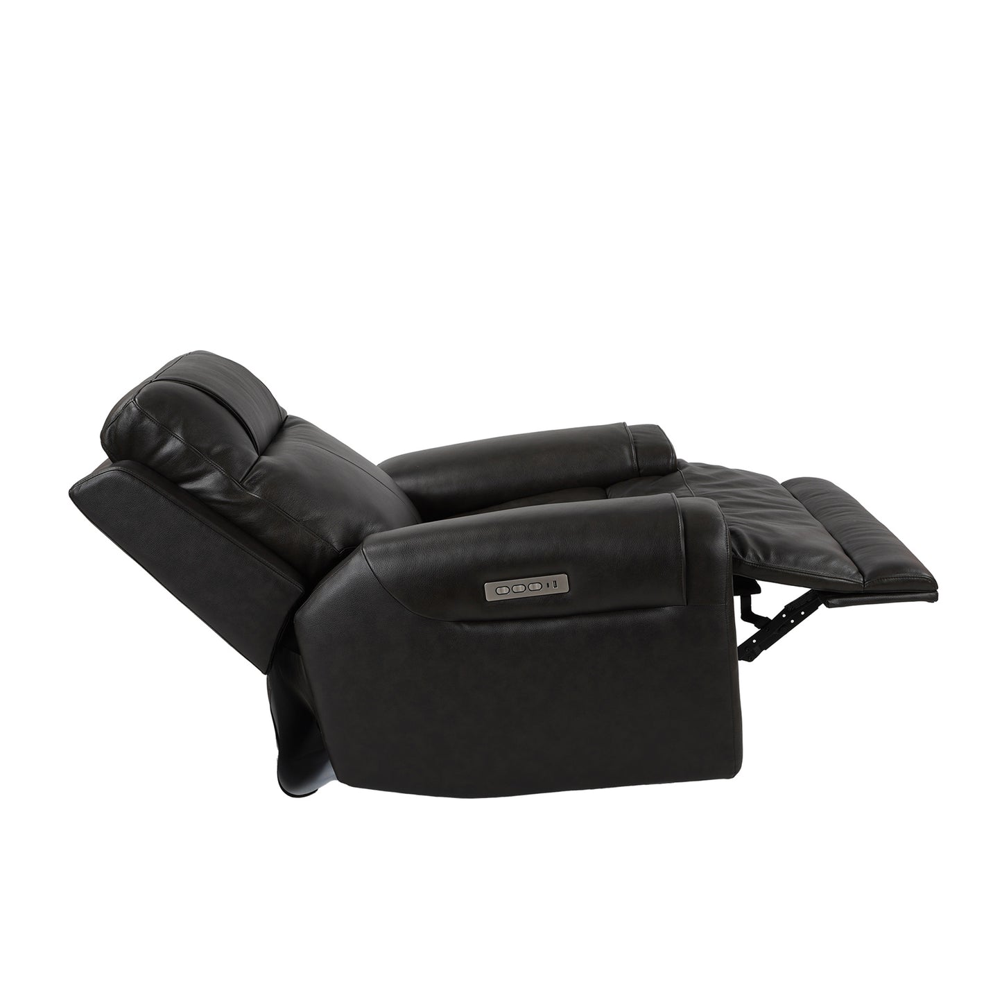 Zarno Genuine Leather Power Recliner - Black