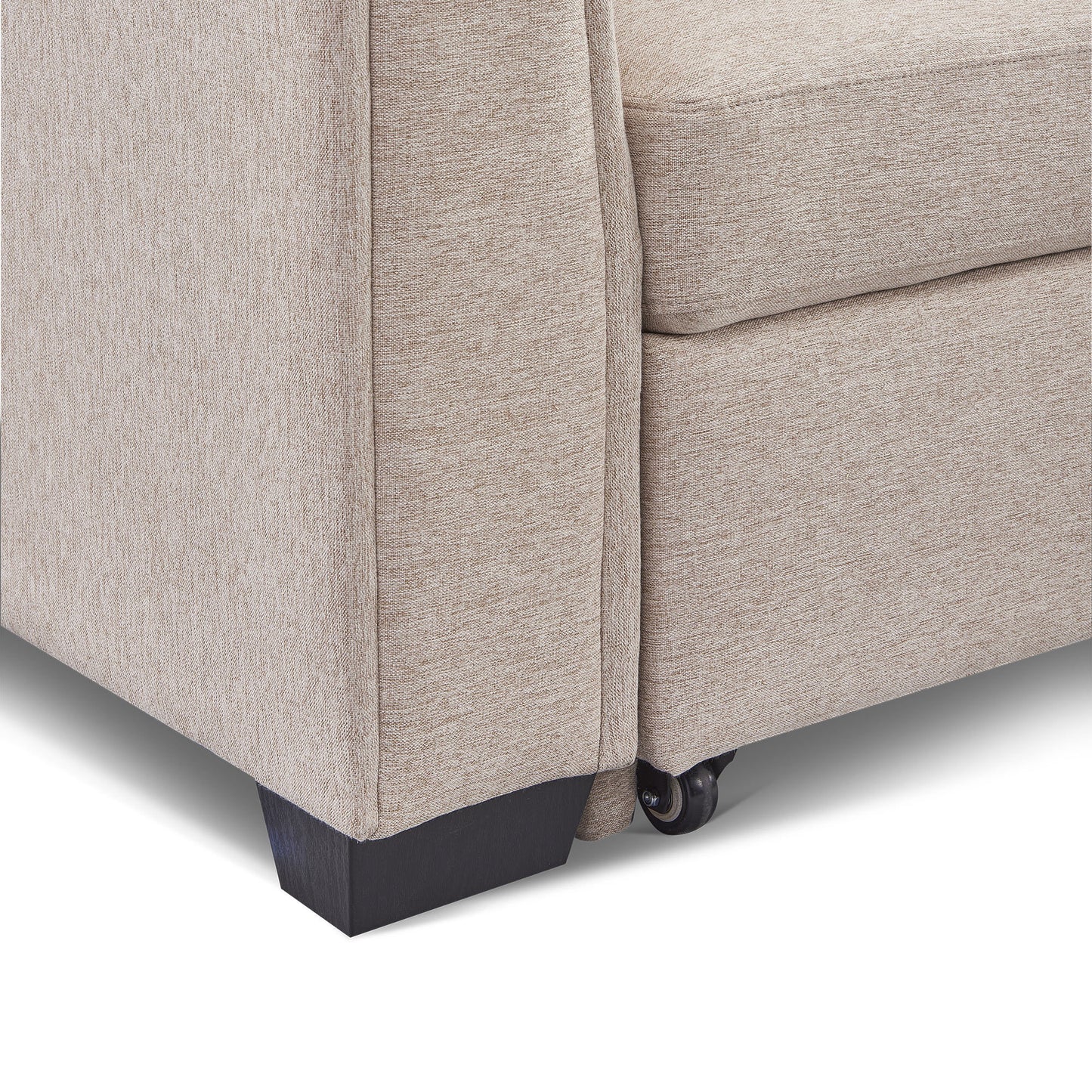 Panora L-Shape Pull-Out Sleeper Sectional Sofa - Beige
