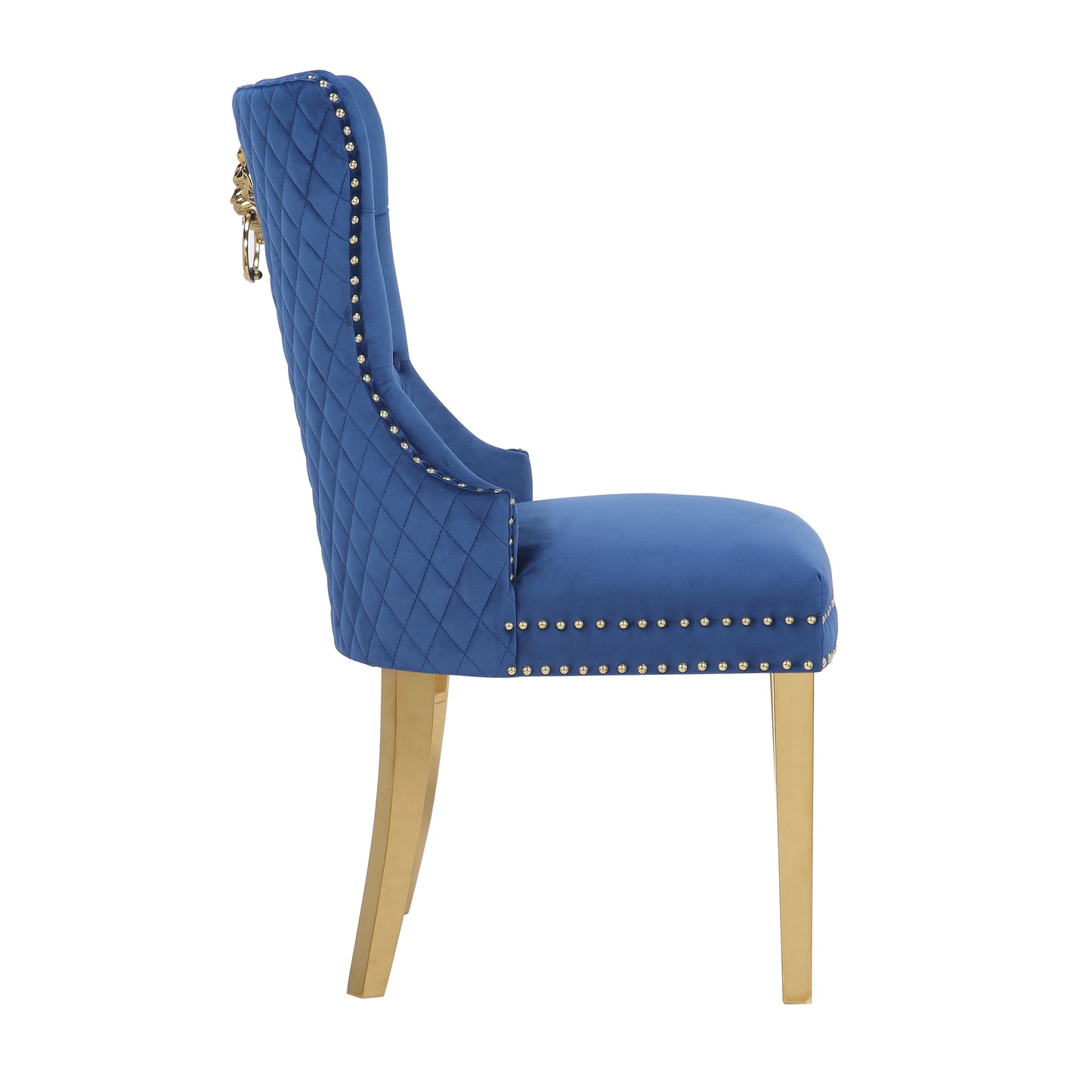 Newton Dining Velvet Chair (Set of 2) - Navy