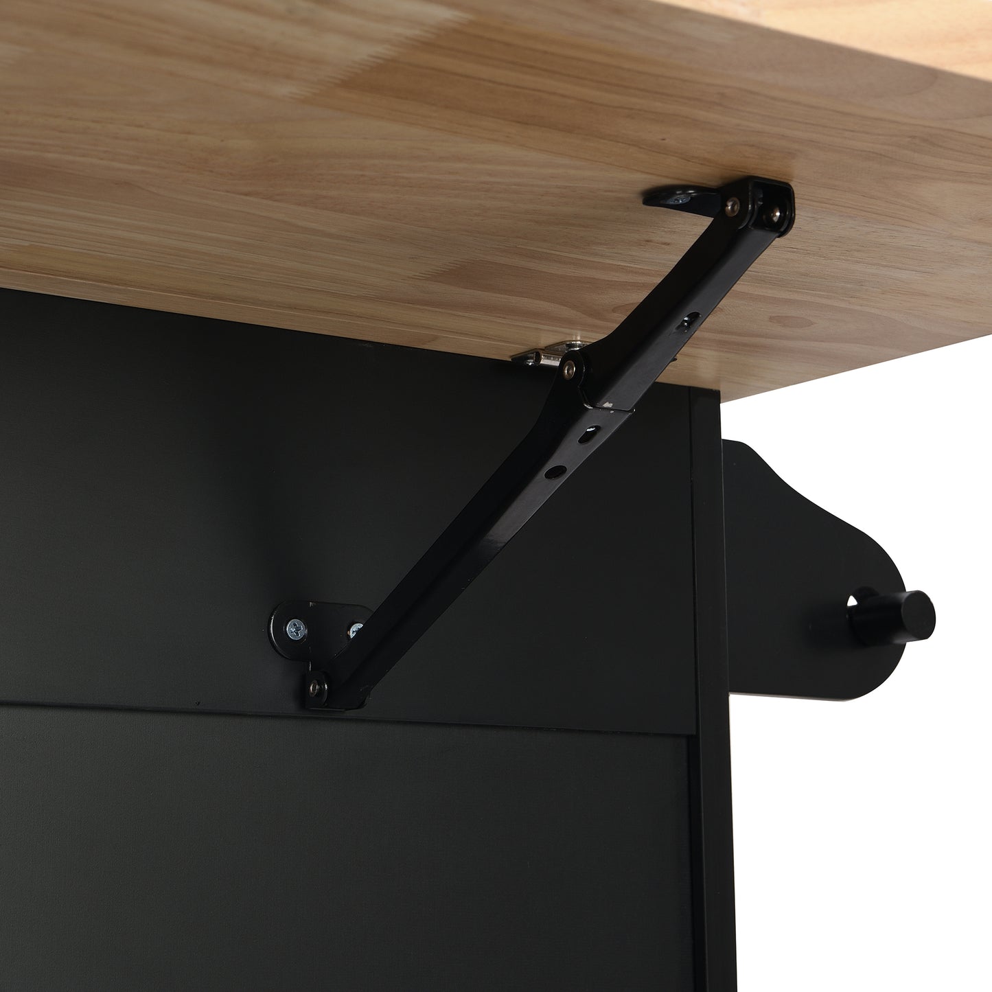 TOPMAX Kitchen Island Set with 2 Seatings - Black