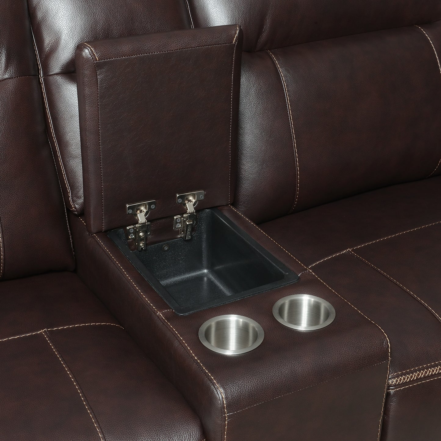 Anthony Dual Power Leather Sectional Sofa