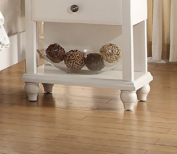 Mido Wooden Nightstand - White