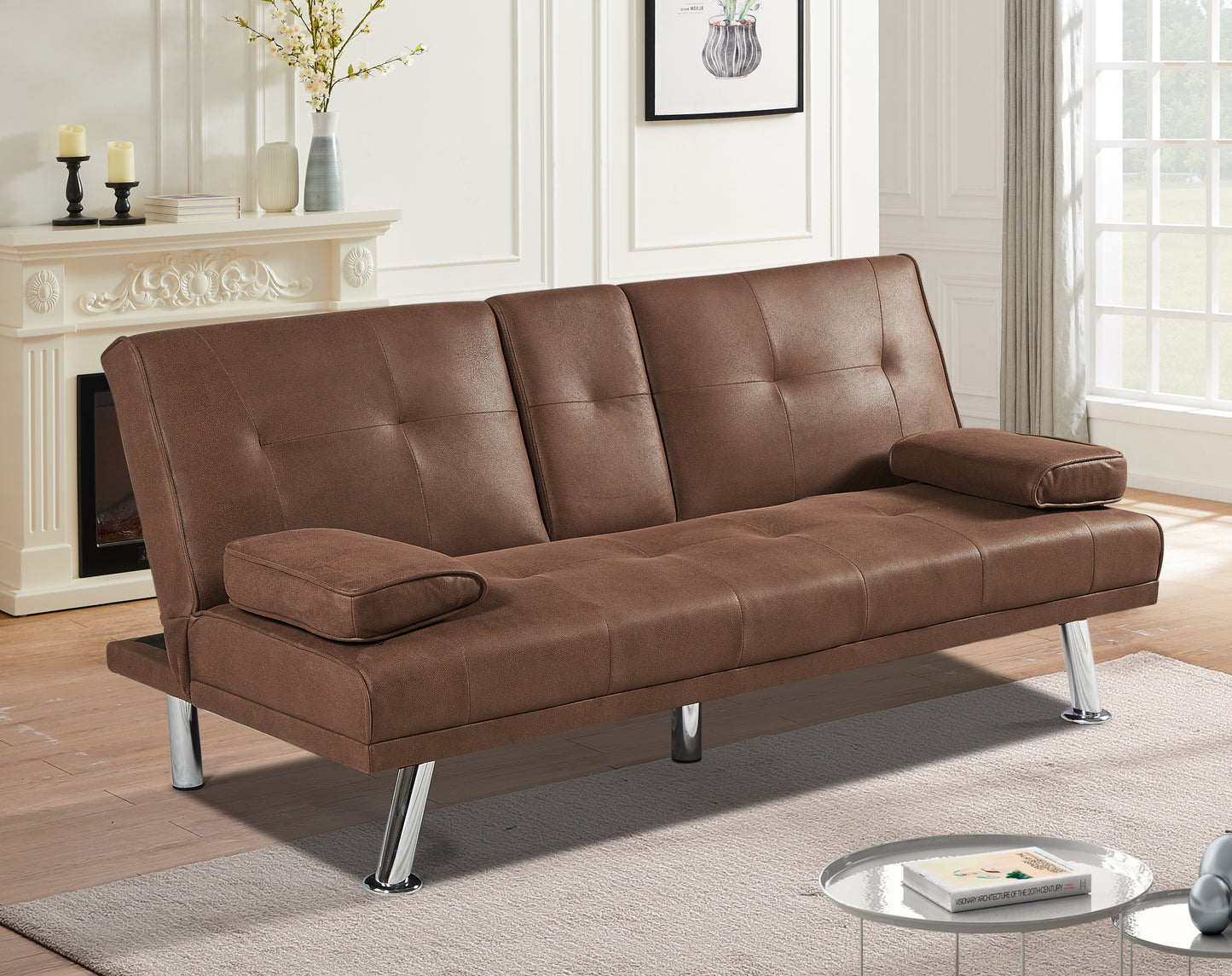 Nadi Convertible Sofa Bed - Coffee