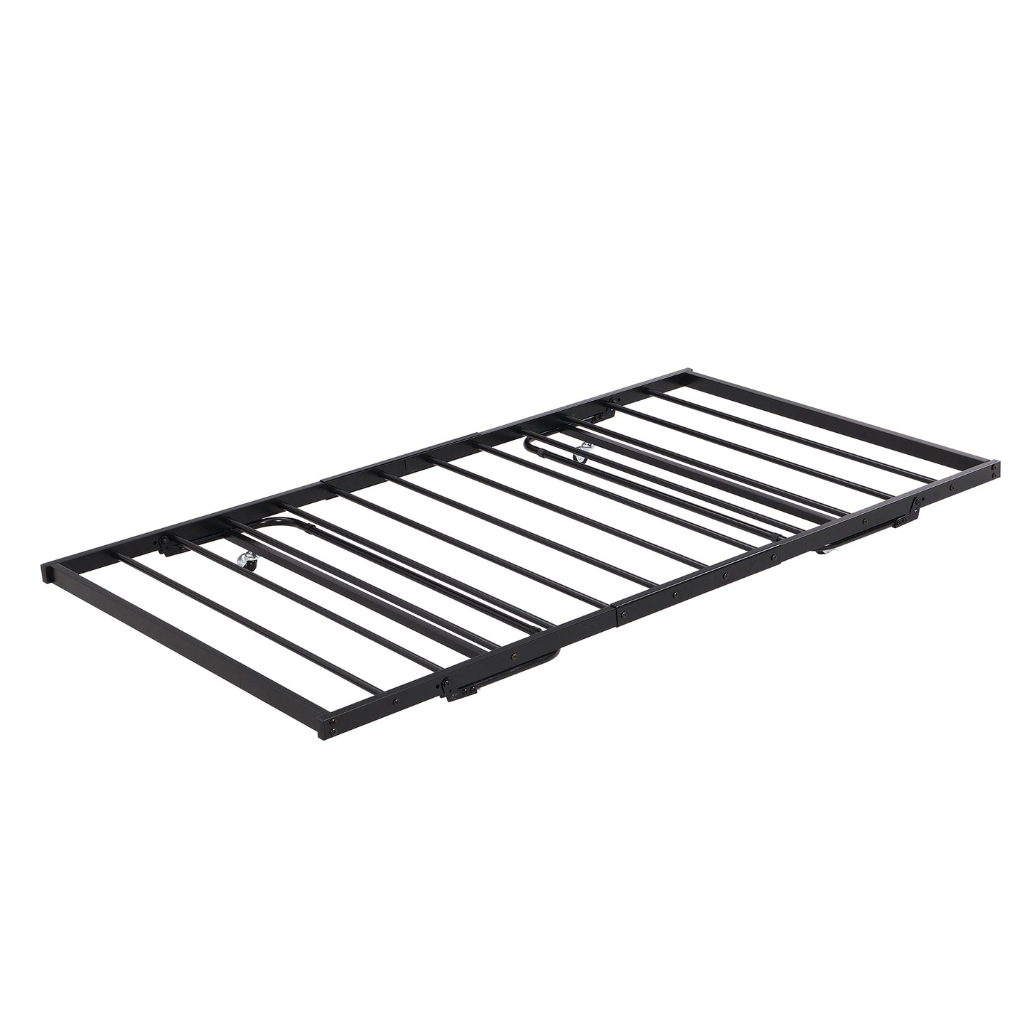 Zee Twin Size Metal Daybed with Twin Size Adjustable Trundle - Black