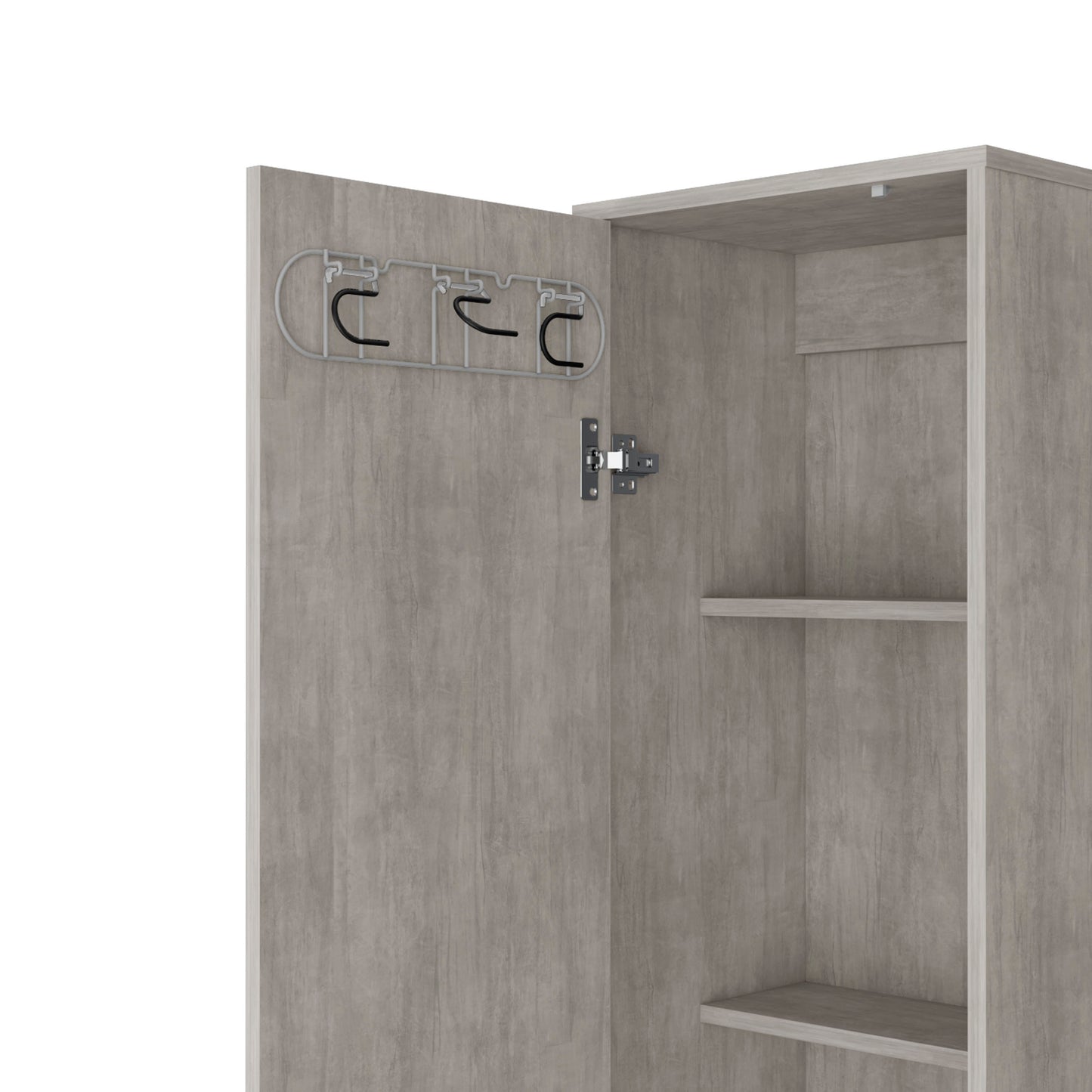 Berna Storage Cabinet With 5-Tier Shelf - Gray