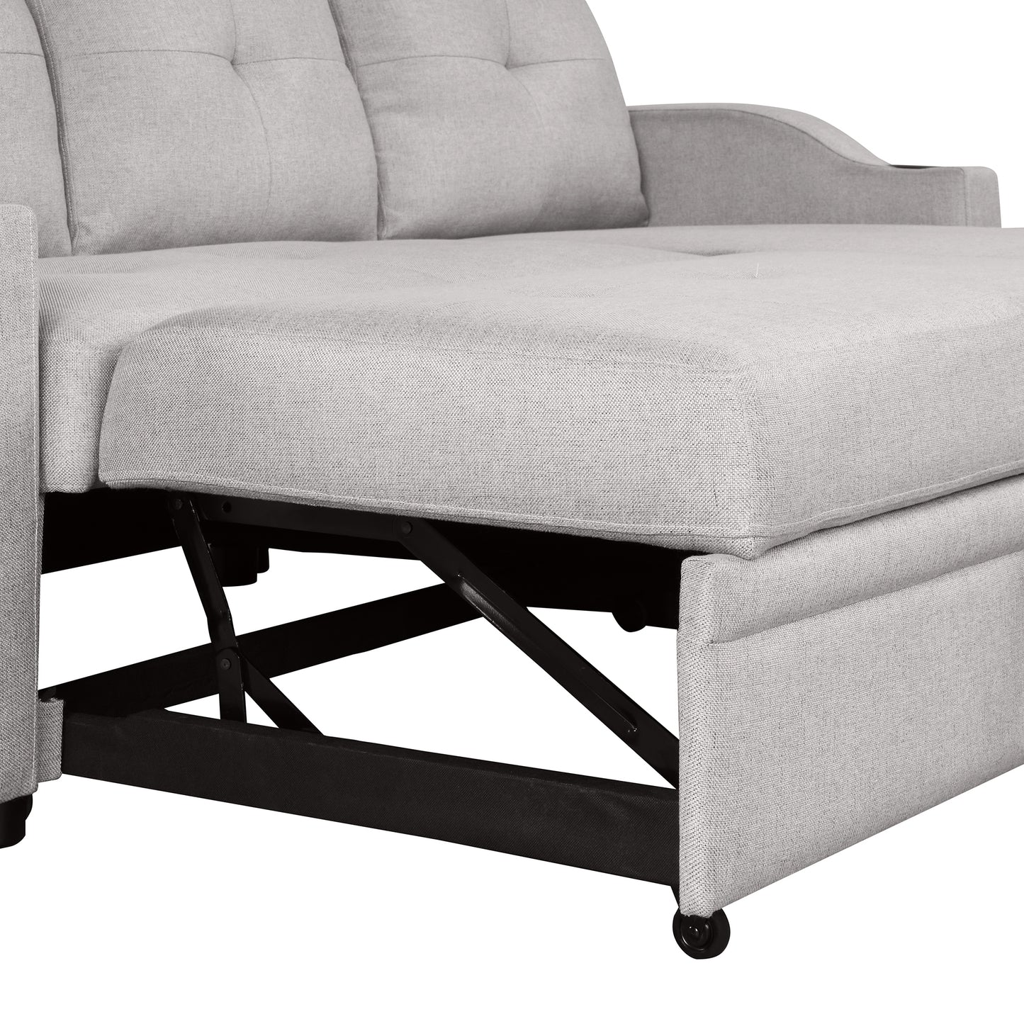 Oris Padded Pull Out Sofa Bed - Gray