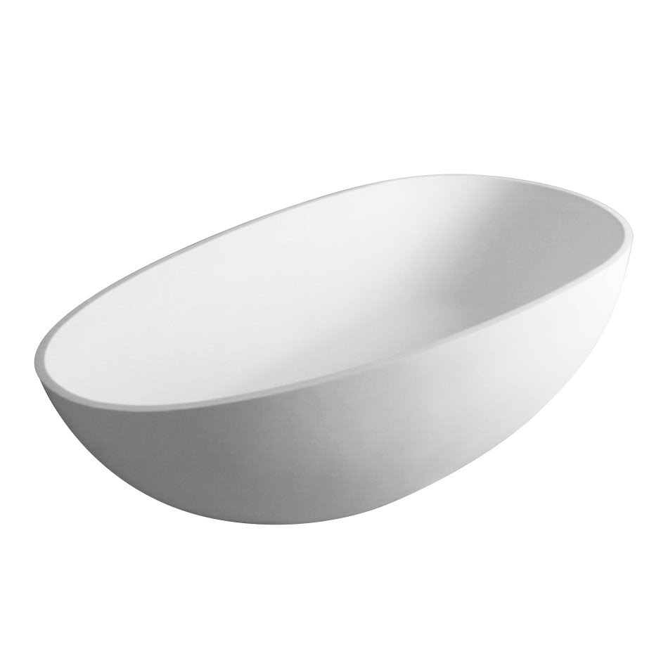 Oceanic Solid Surface Freestanding Bathtub - White