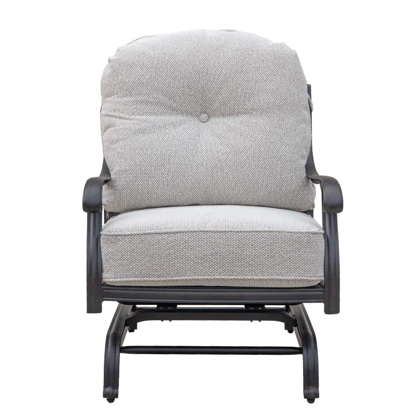 Salina Outdoor Patio Aluminum Motion Club Chairs (Set of 2) - Sandstorm