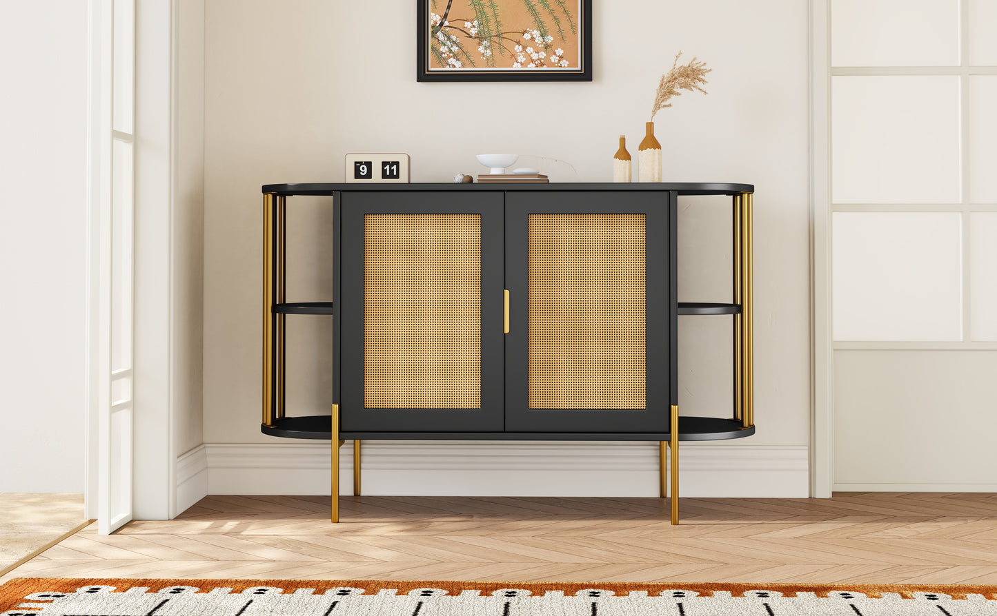 Amari 2- Rattan Door - Black