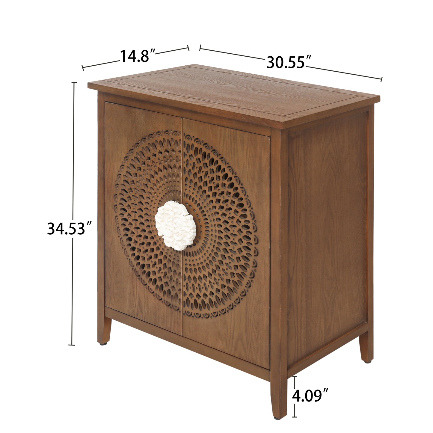 Arazo 2 Door Cabinet - Walnut