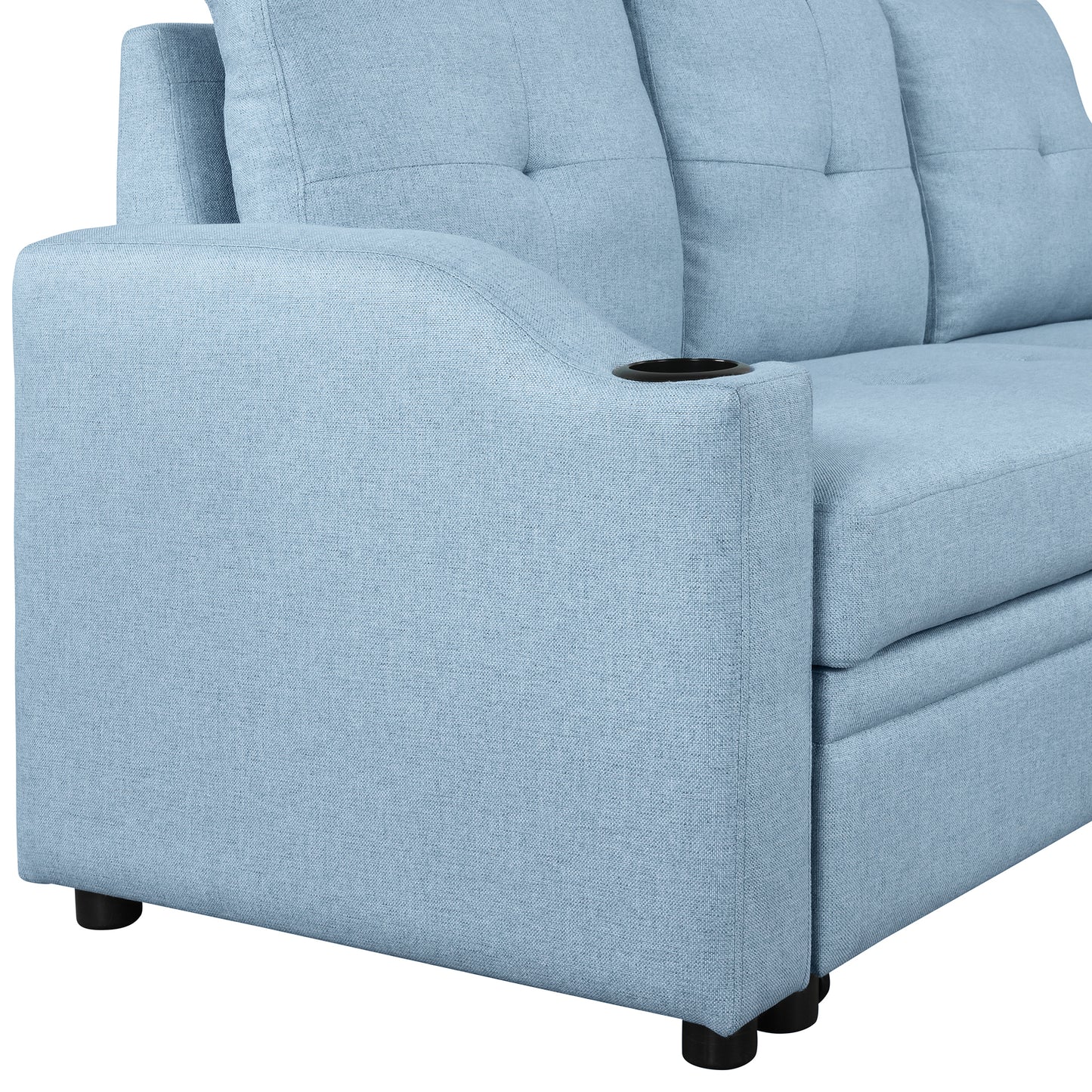 Oris Padded Pull Out Sofa Bed - Blue