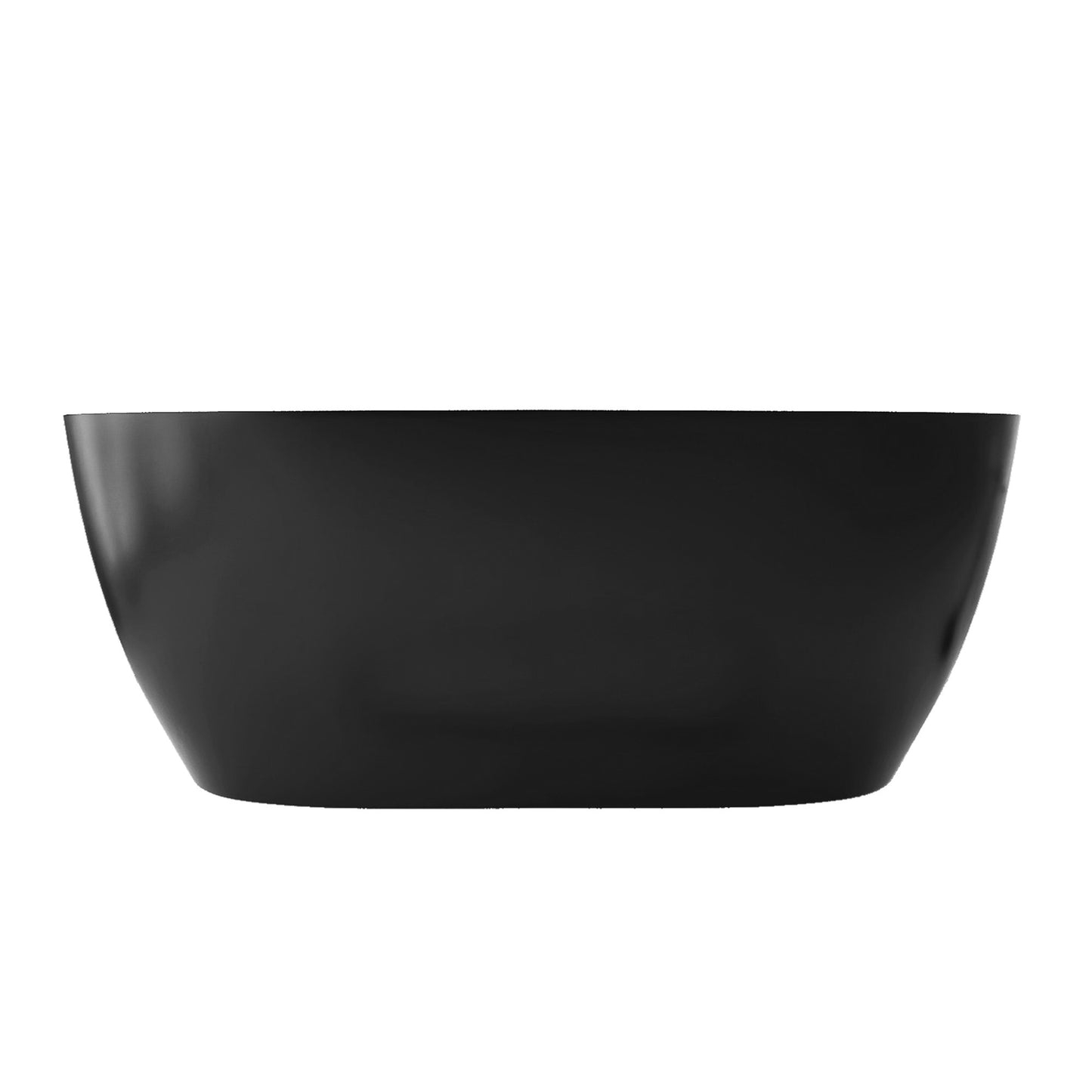 Nuvo 59" Acrylic Free Standing Oval Shape Soaking Tub - Matte Black+White