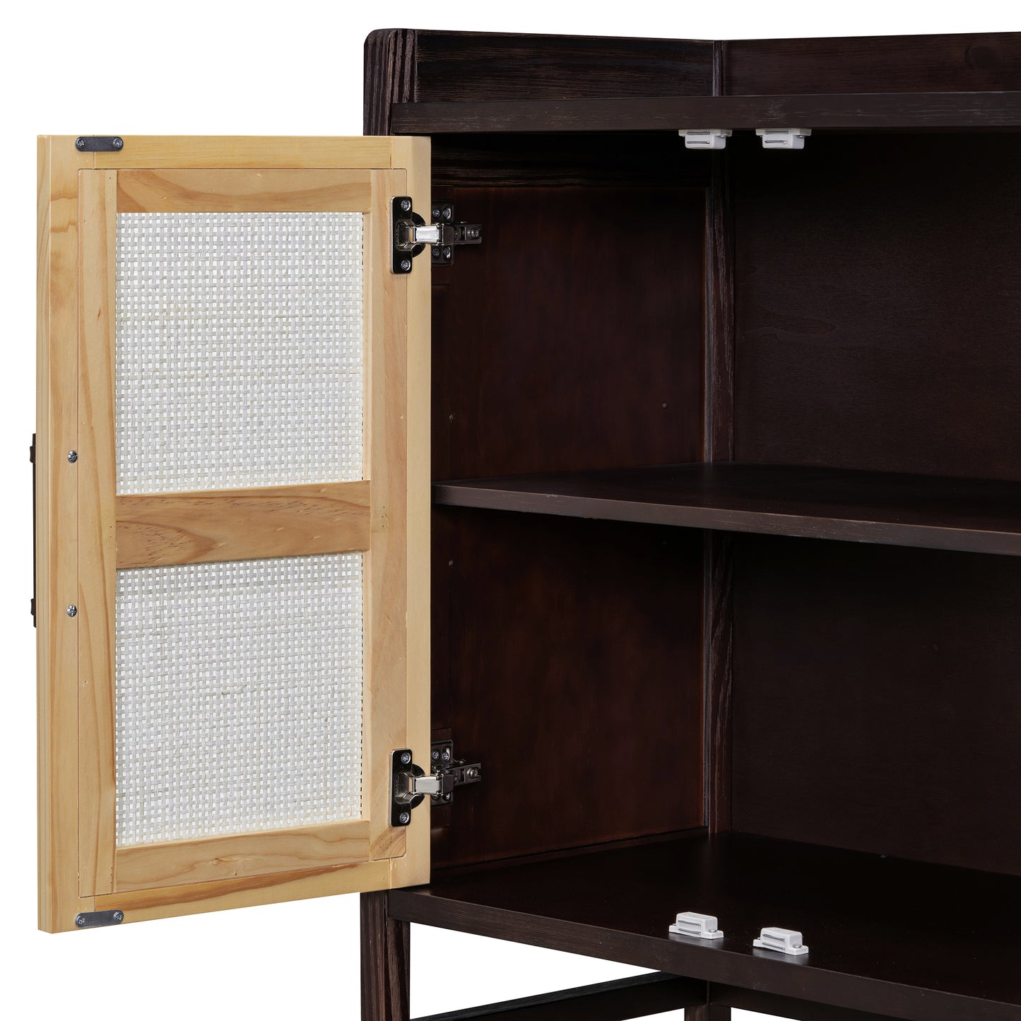 Hana Rattan Doors Sideboard Buffet - Walnut
