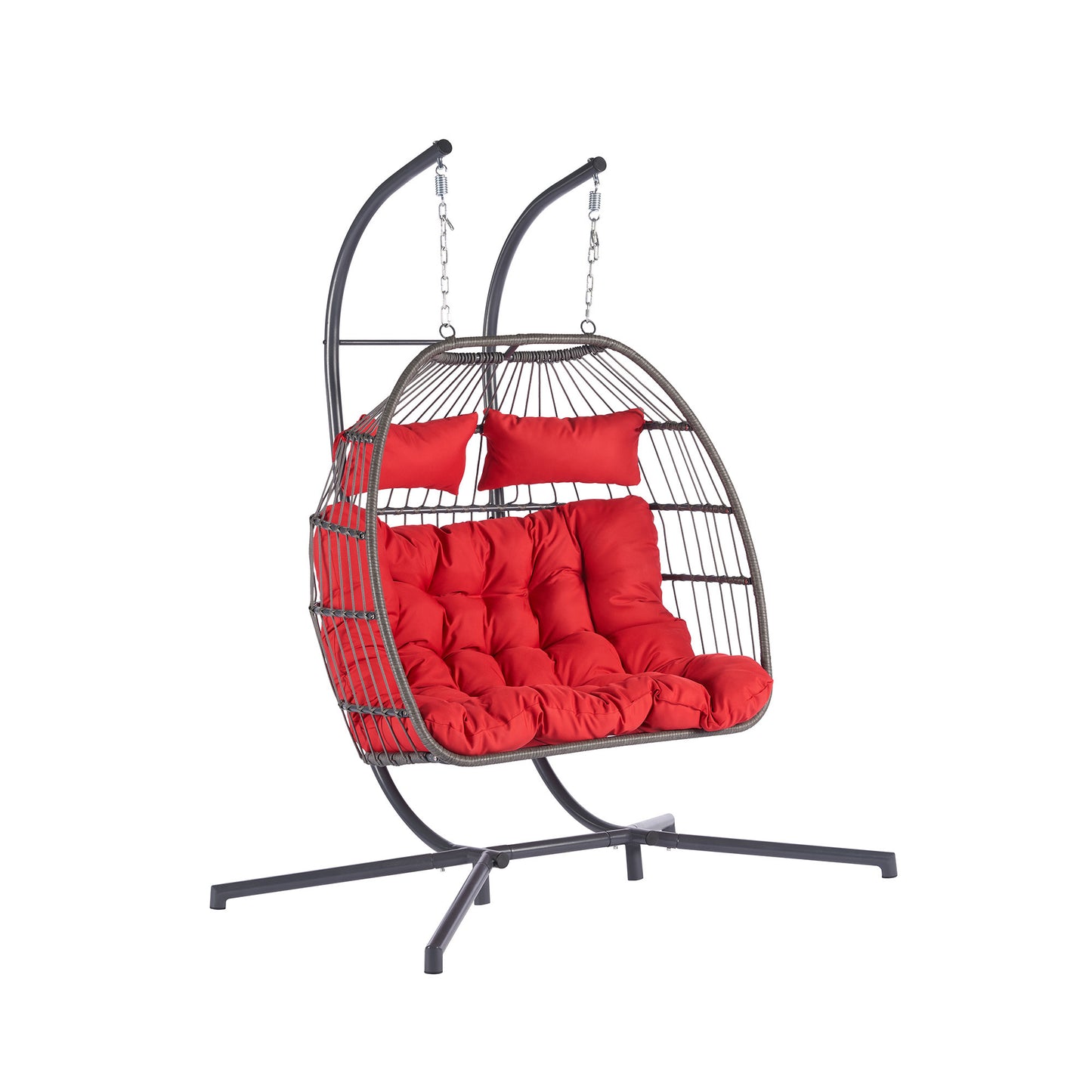 Thornton For 2 People Outdoor Rattan Hanging Chair - Red