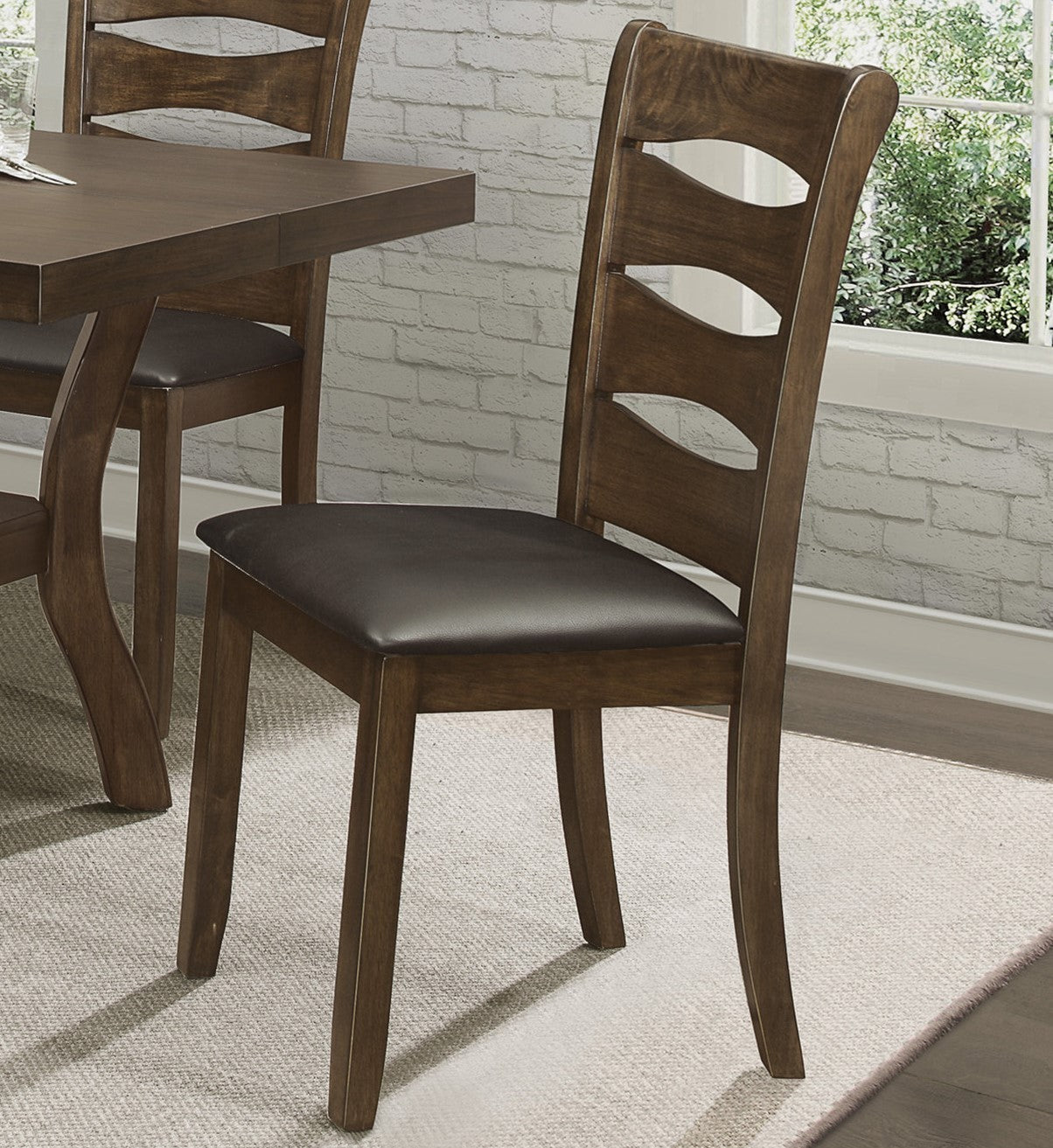 Fabio Dining Chair (Set of 2)- Brown