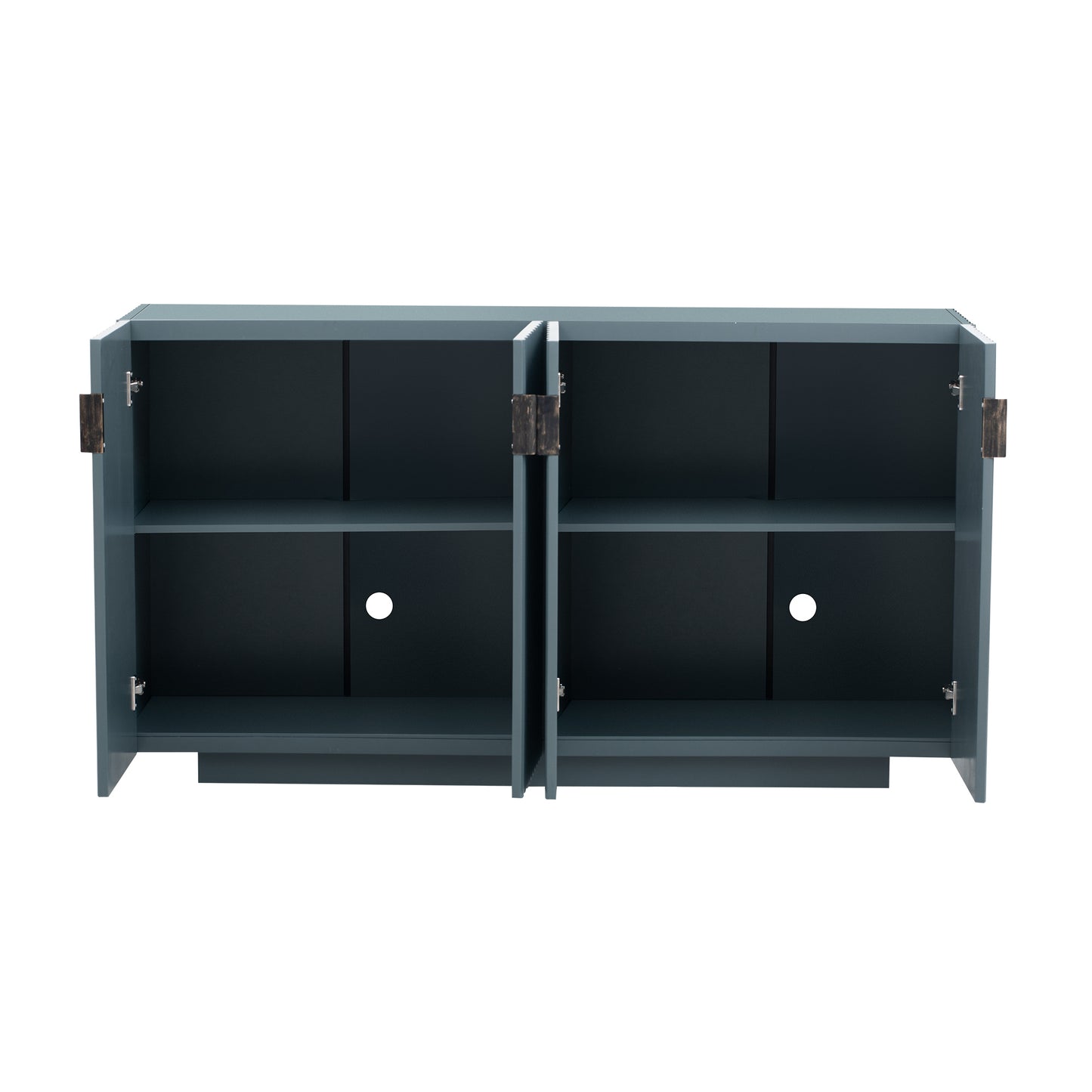 Lyons 4 Wavy Doors Ample Storage Space Sideboar - Teal