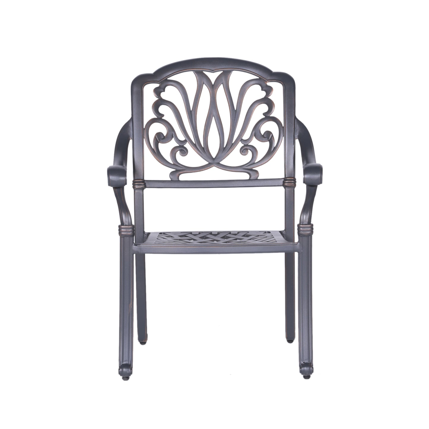Savanna Patio Outdoor Aluminum Dining Armchair (Set of 2) - Navy Blue