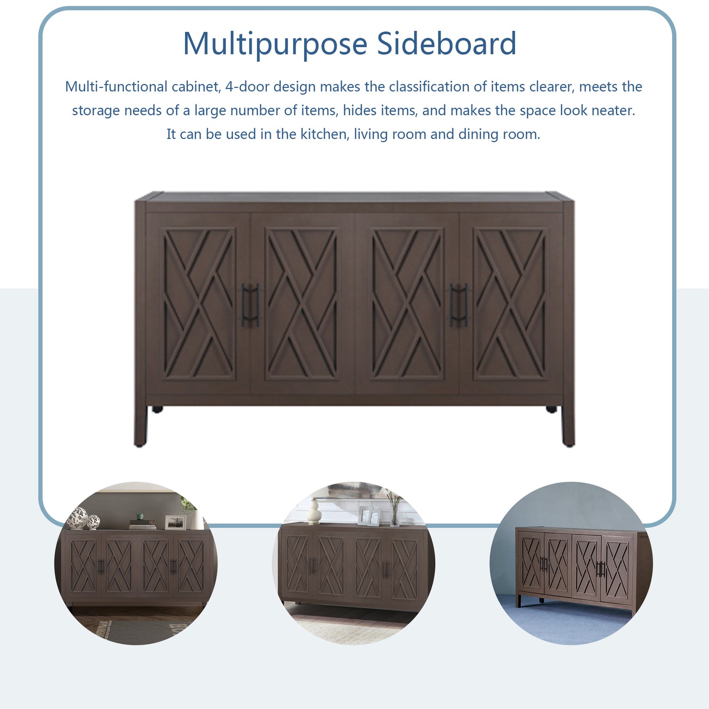 Hope Sideboard Storage Cabinet - Coffee
