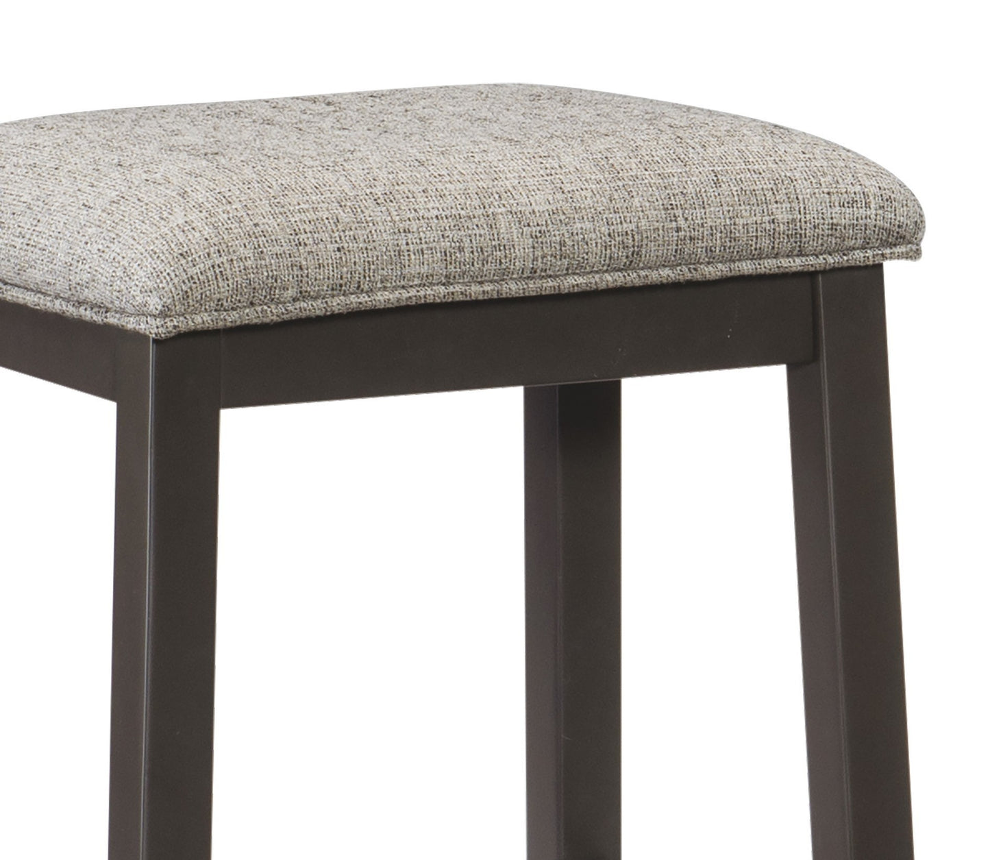 Fabric Padded Seat Counter Height Stool - Gray Set of 2