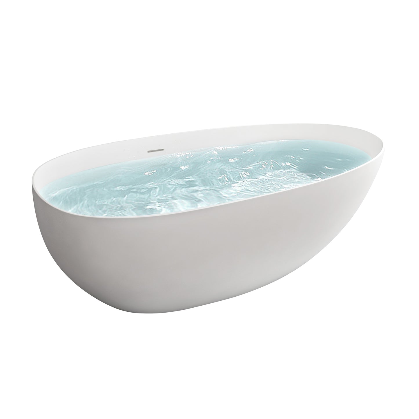Avo 67" Solid Surface Freestanding Soaking Bathtub - Matte White