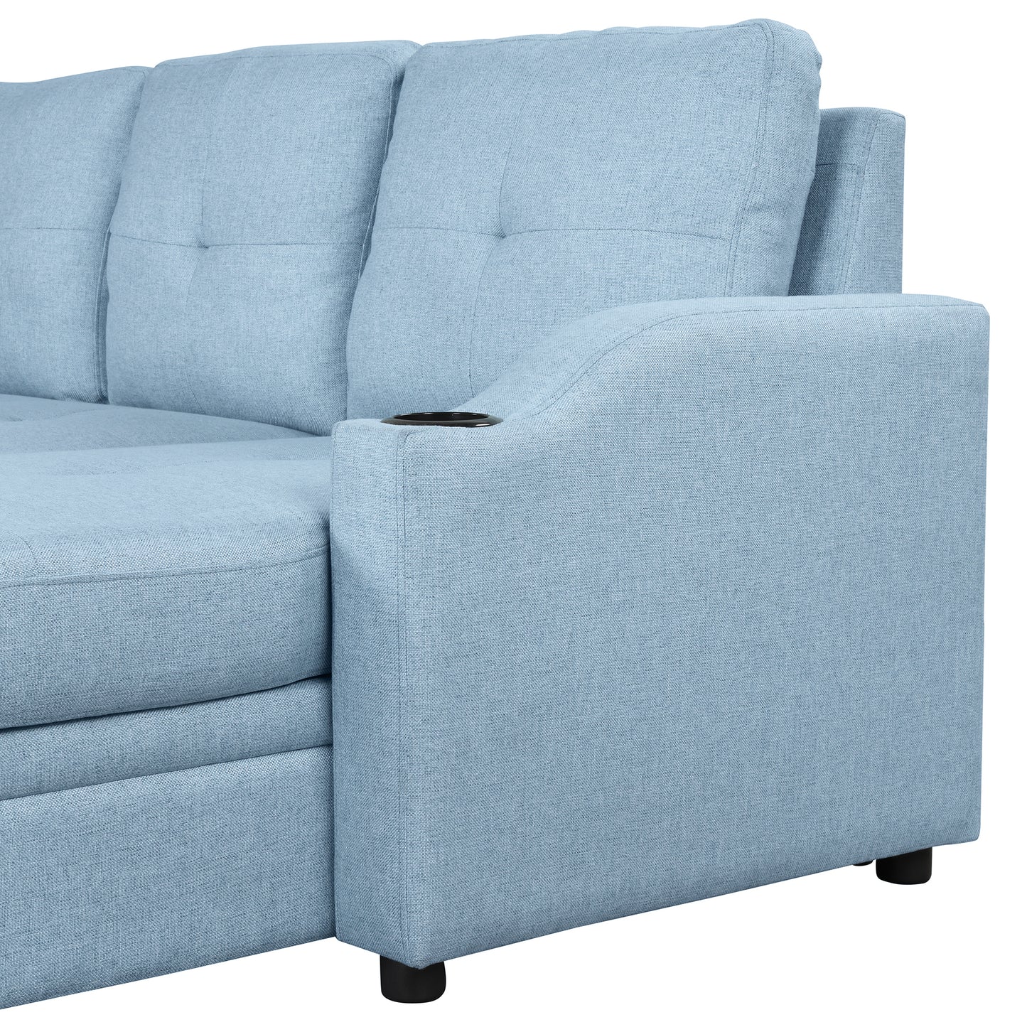 Oris Padded Pull Out Sofa Bed - Blue