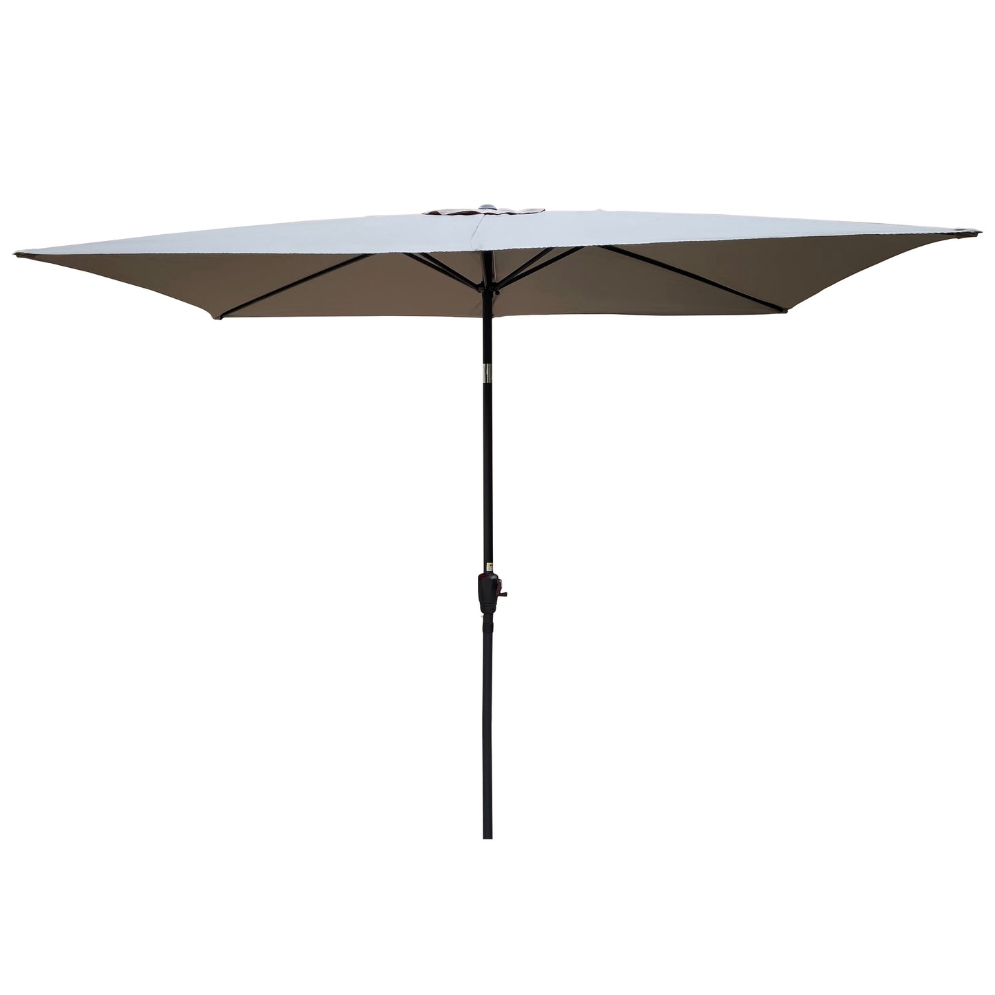 Zane 6 x 9 ft Patio Umbrella with Crank - Gray
