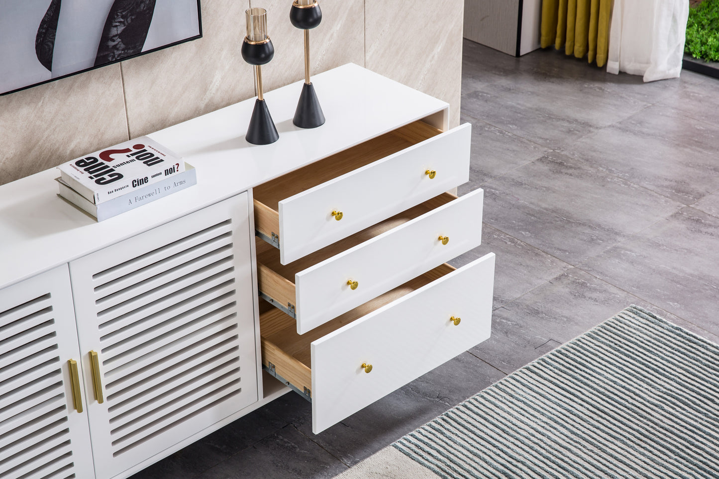 Spacious Haven 4-Drawer Storage Cabinet - White