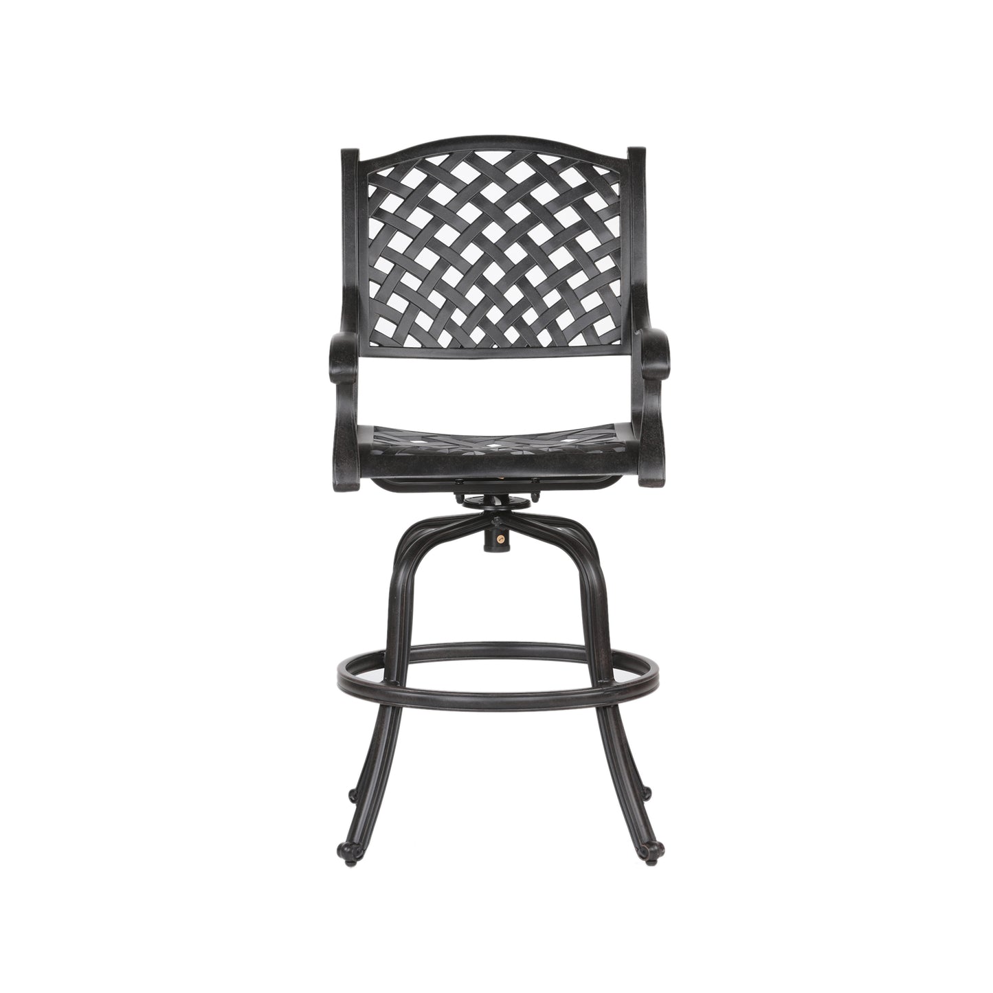 Mico Patio Outdoor Aluminum Bar Stool (Set of 2) - Brown
