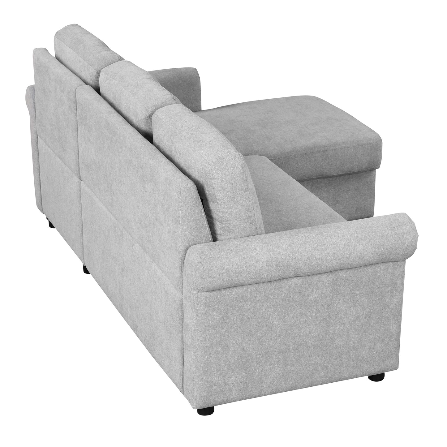 Otto Convertible Sleeper Sofa Bed W Storage - Gray