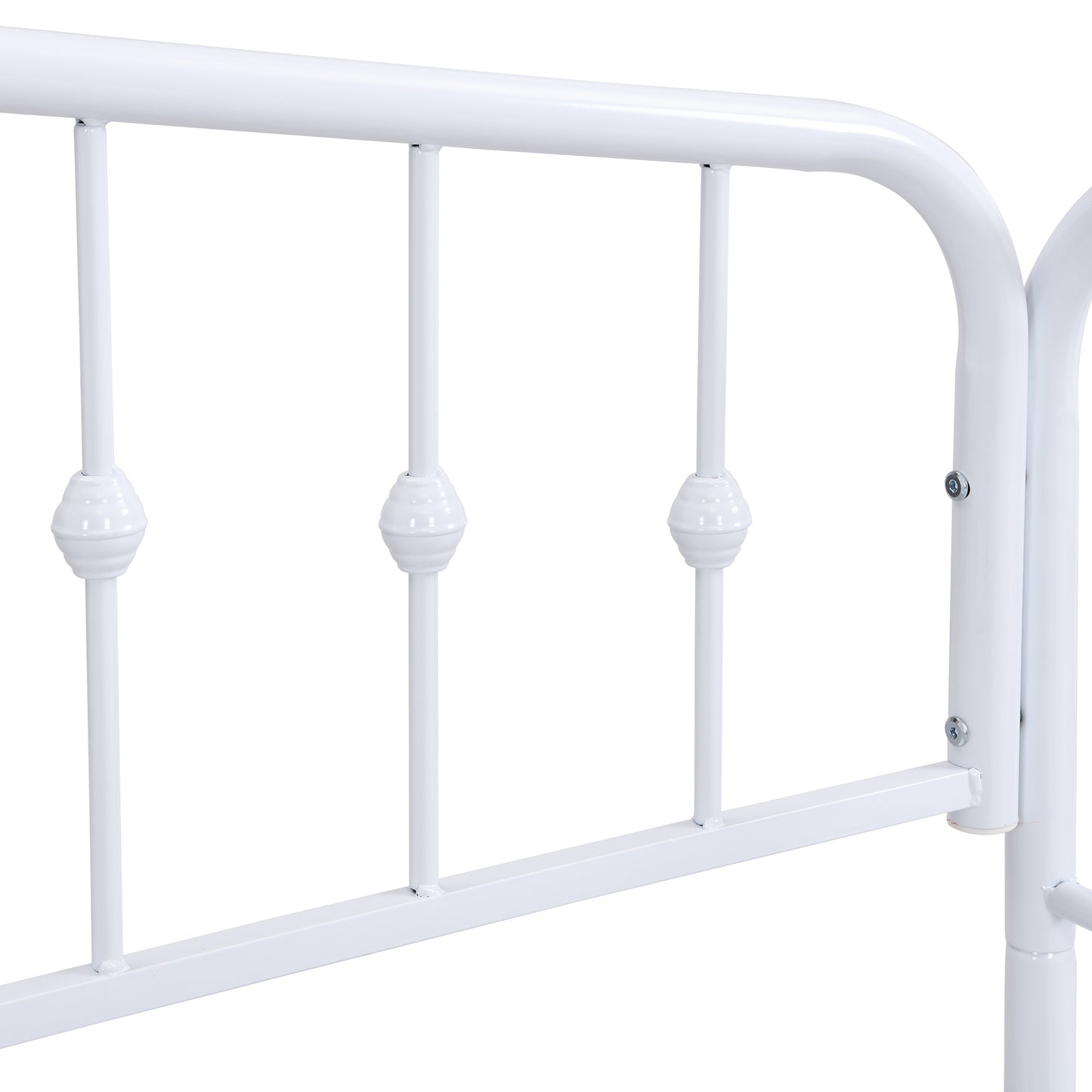 Zee Twin Size Metal Daybed with Twin Size Adjustable Trundle - White