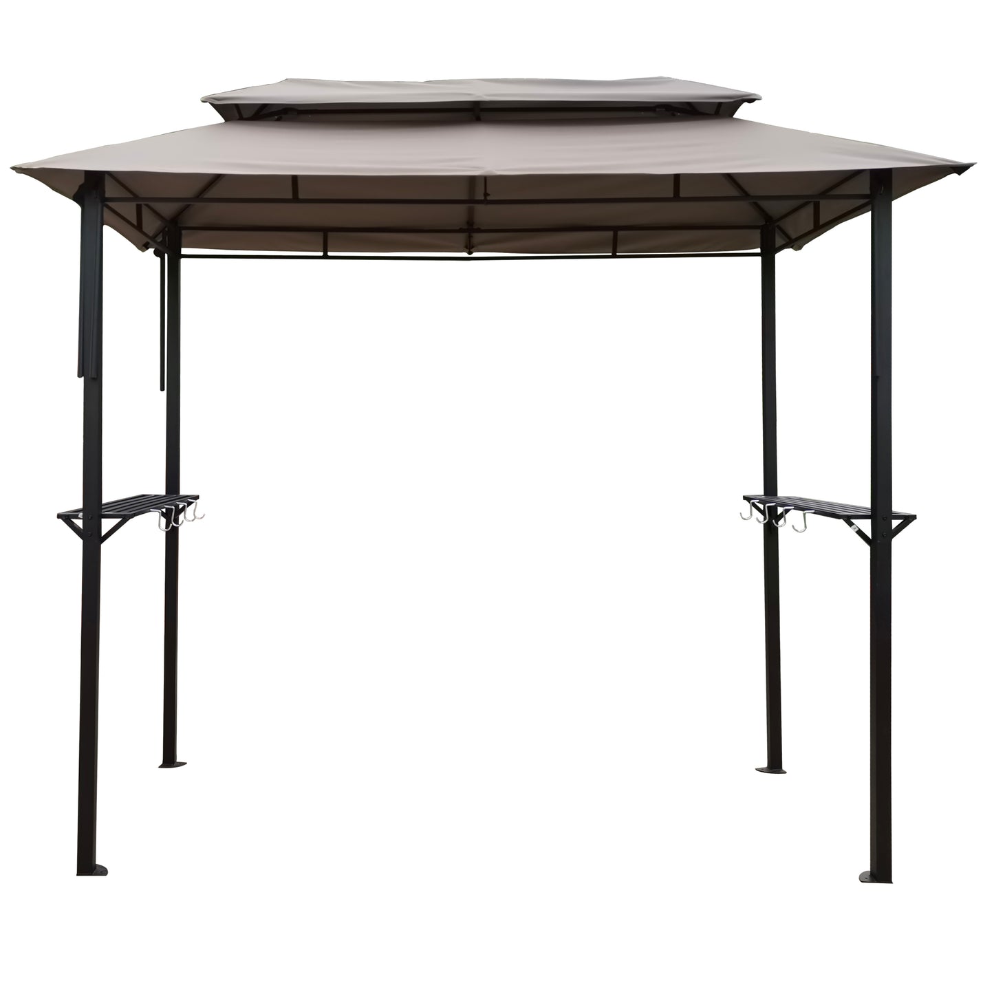 Summer 8x4 ft Metal Gazebo with Soft Top Canopy - Beige