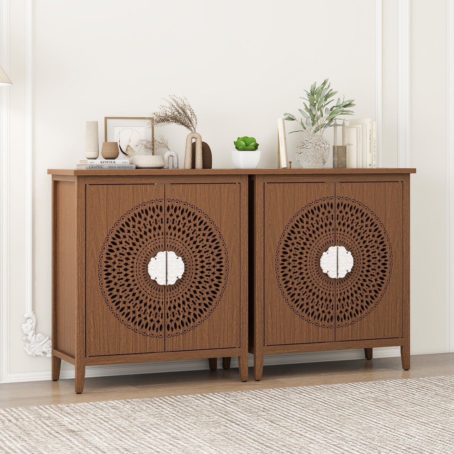 Arazo 2 Door Cabinet - Walnut