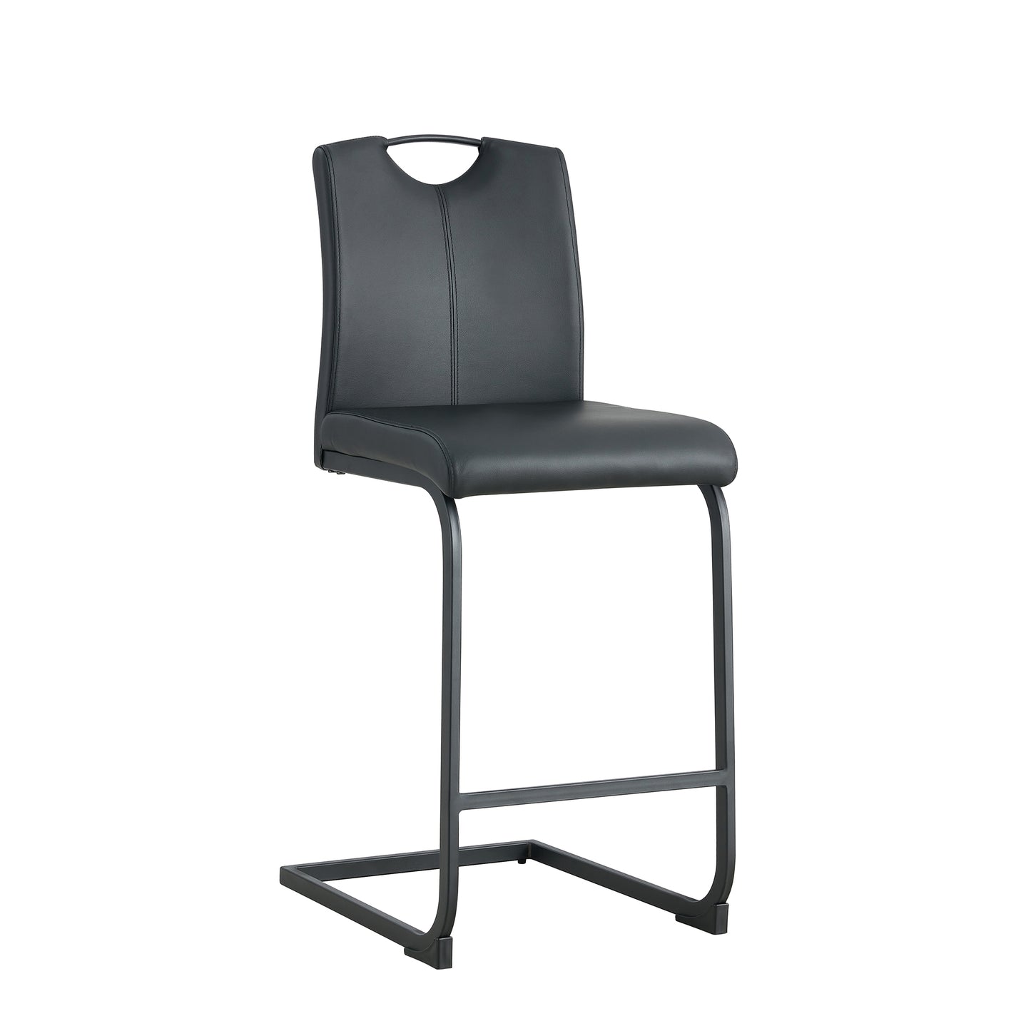 Regal PU Chair Barstool - Black Set of 2