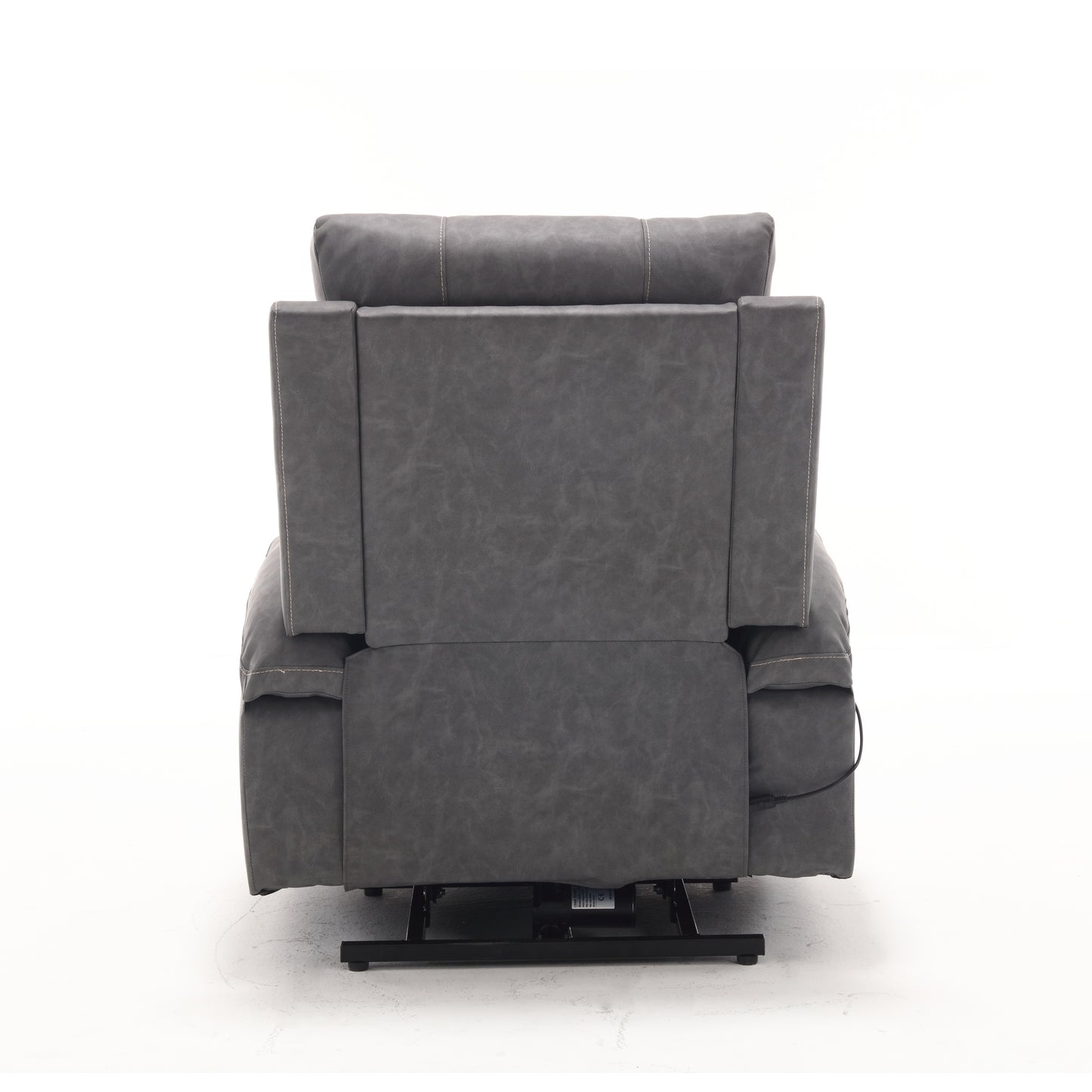 Elias Large Power Lift Recliner Chair with Massage - Gray