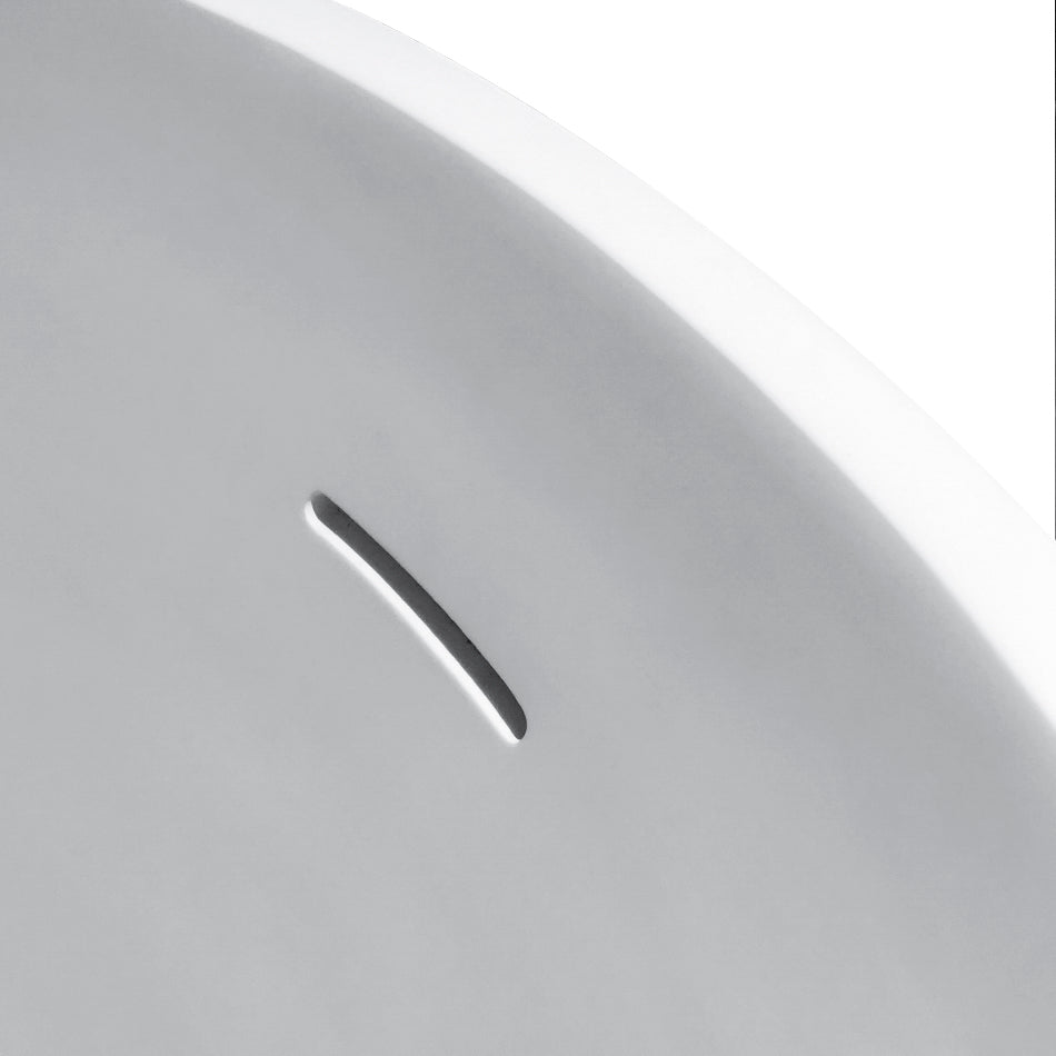 Oceanic Solid Surface Freestanding Bathtub - White