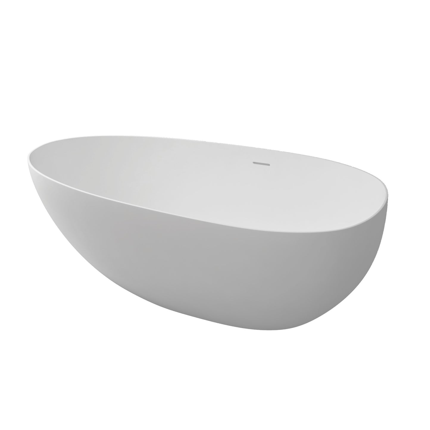 Avo 67" Solid Surface Freestanding Soaking Bathtub - Matte White