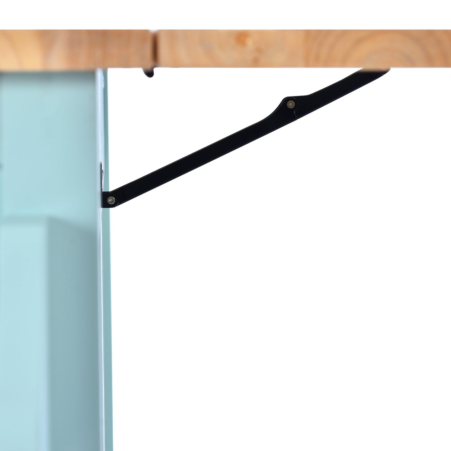 Culinary Kitchen Cart with Countertop With Barn Door - Mint Green