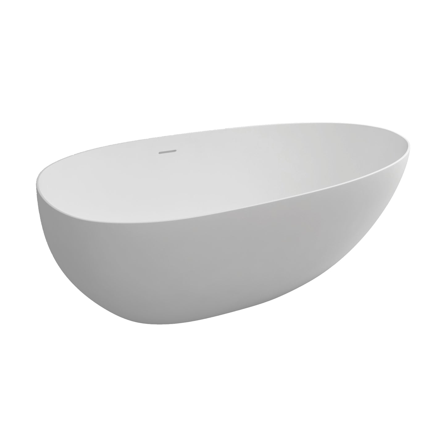 Avo 67" Solid Surface Freestanding Soaking Bathtub - Matte White