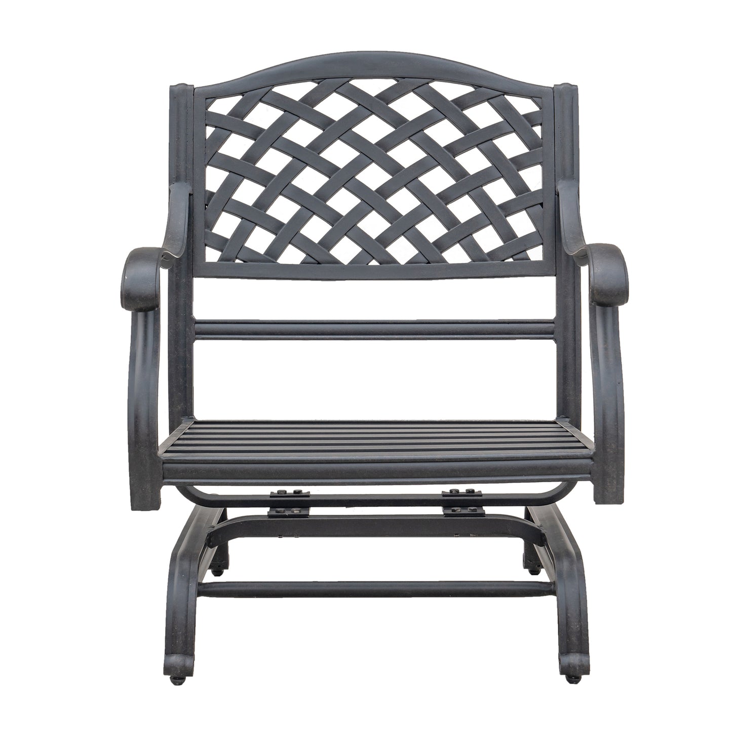 Salina Outdoor Patio Aluminum Motion Club Chairs (Set of 2) - Sandstorm