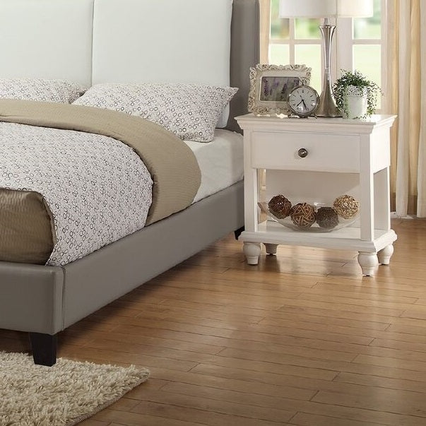 Mido Wooden Nightstand - White