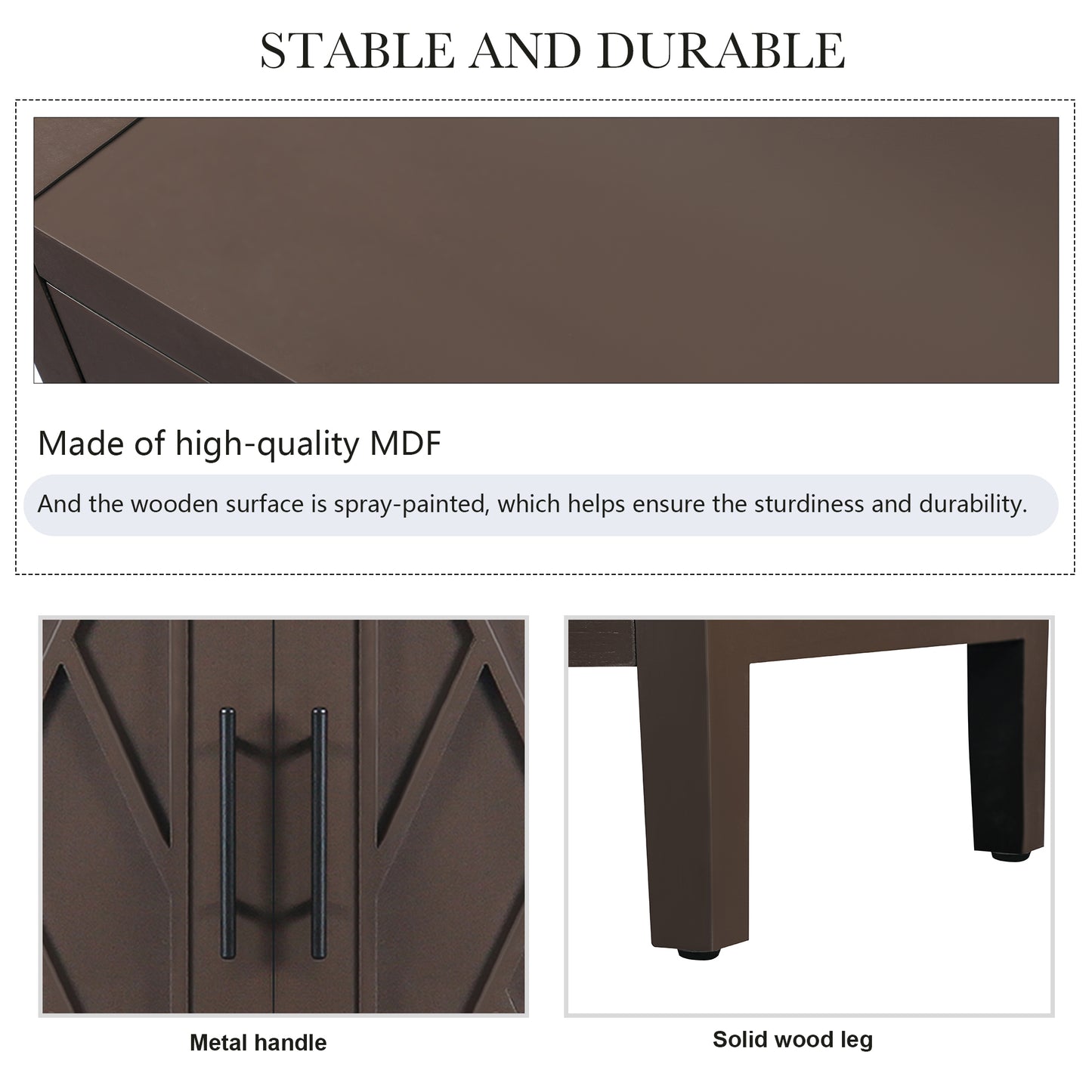 Hope Sideboard Storage Cabinet - Coffee