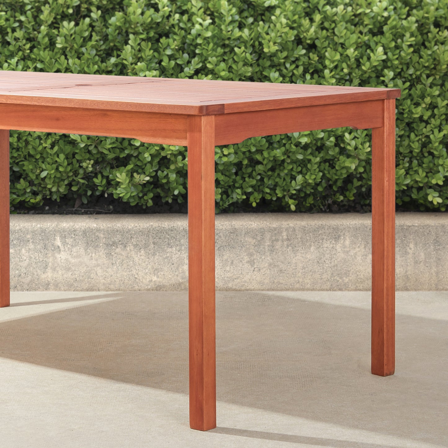 Alyssa Rectangular Coastal Wood Patio Dining Table - Natural