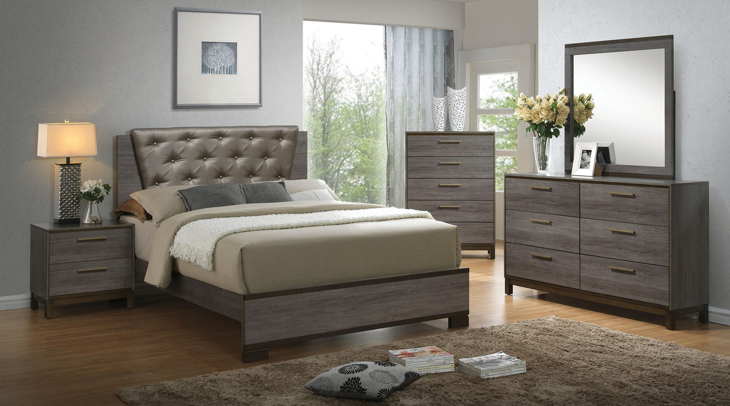 Vara Nightstand Two Tone - Gray
