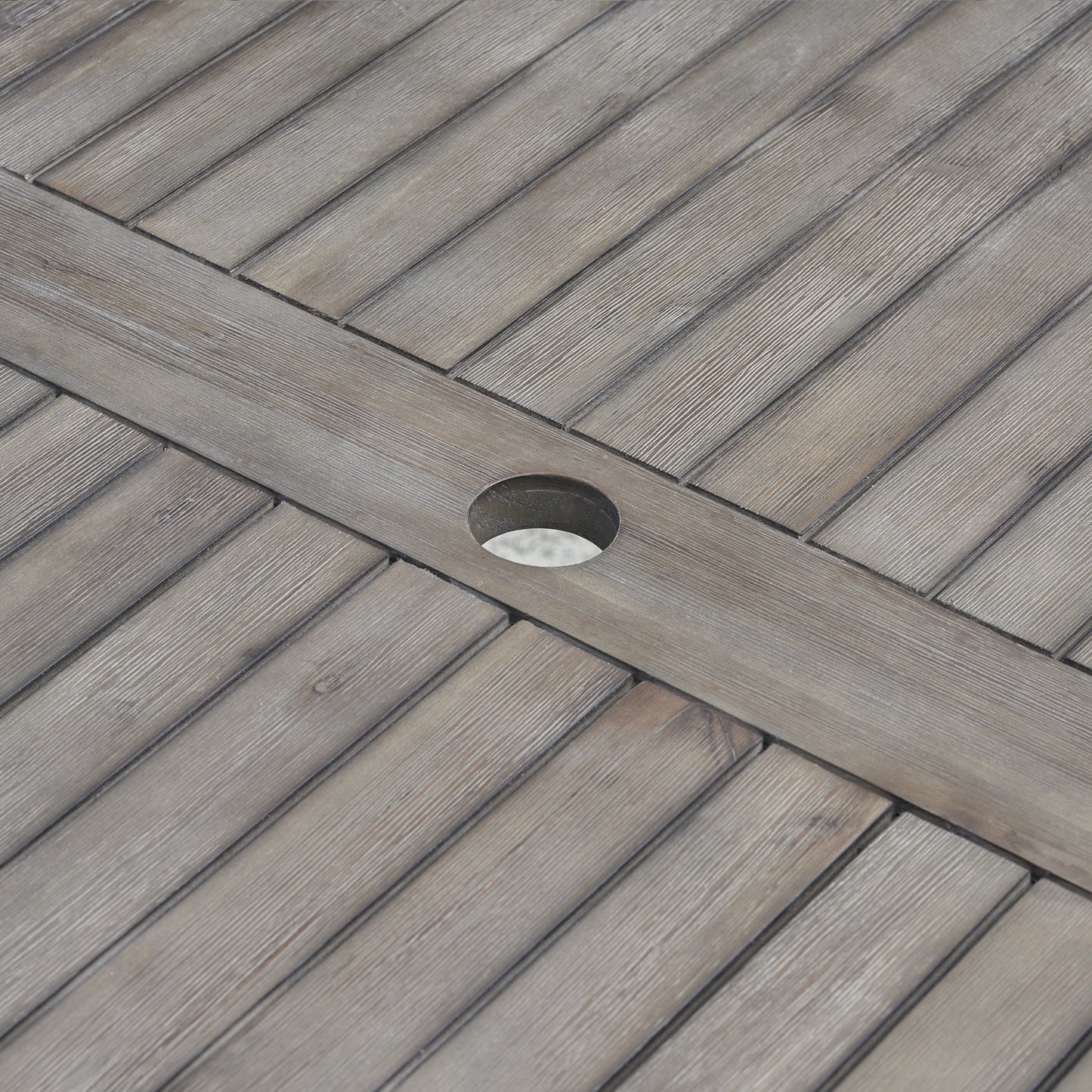 Aloe Farmhouse Wood Patio Dining Table - Gray Wash