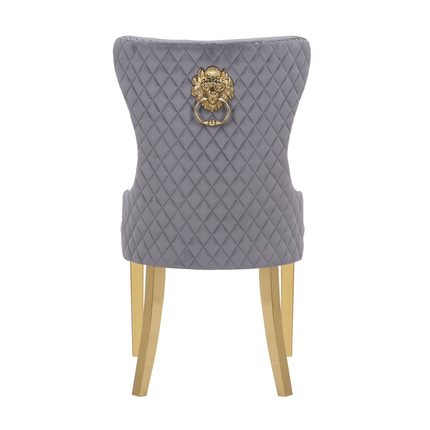 Newton Dining Velvet Chair (Set of 2) - Dark Gray