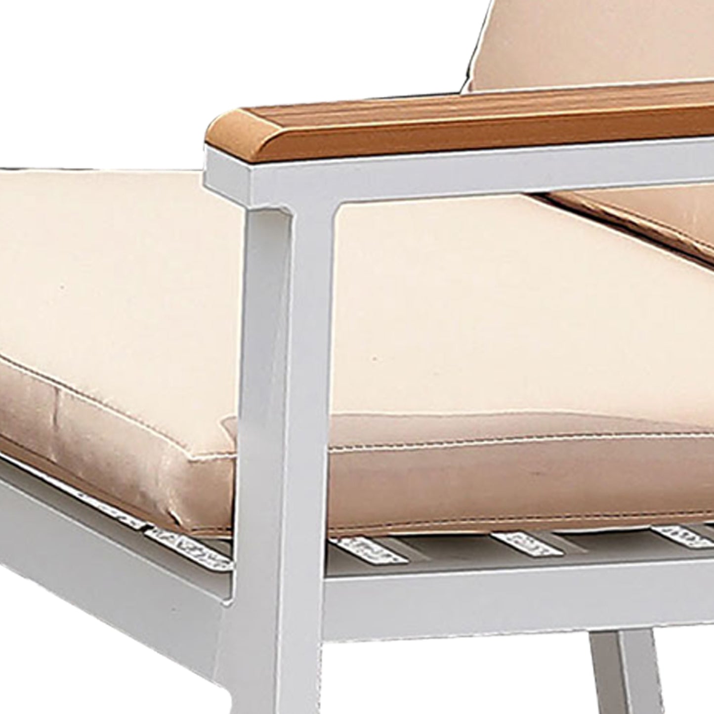 Felisa Outdoor Aluminum Frame Arm Chair (Set of 2) - Pink+White